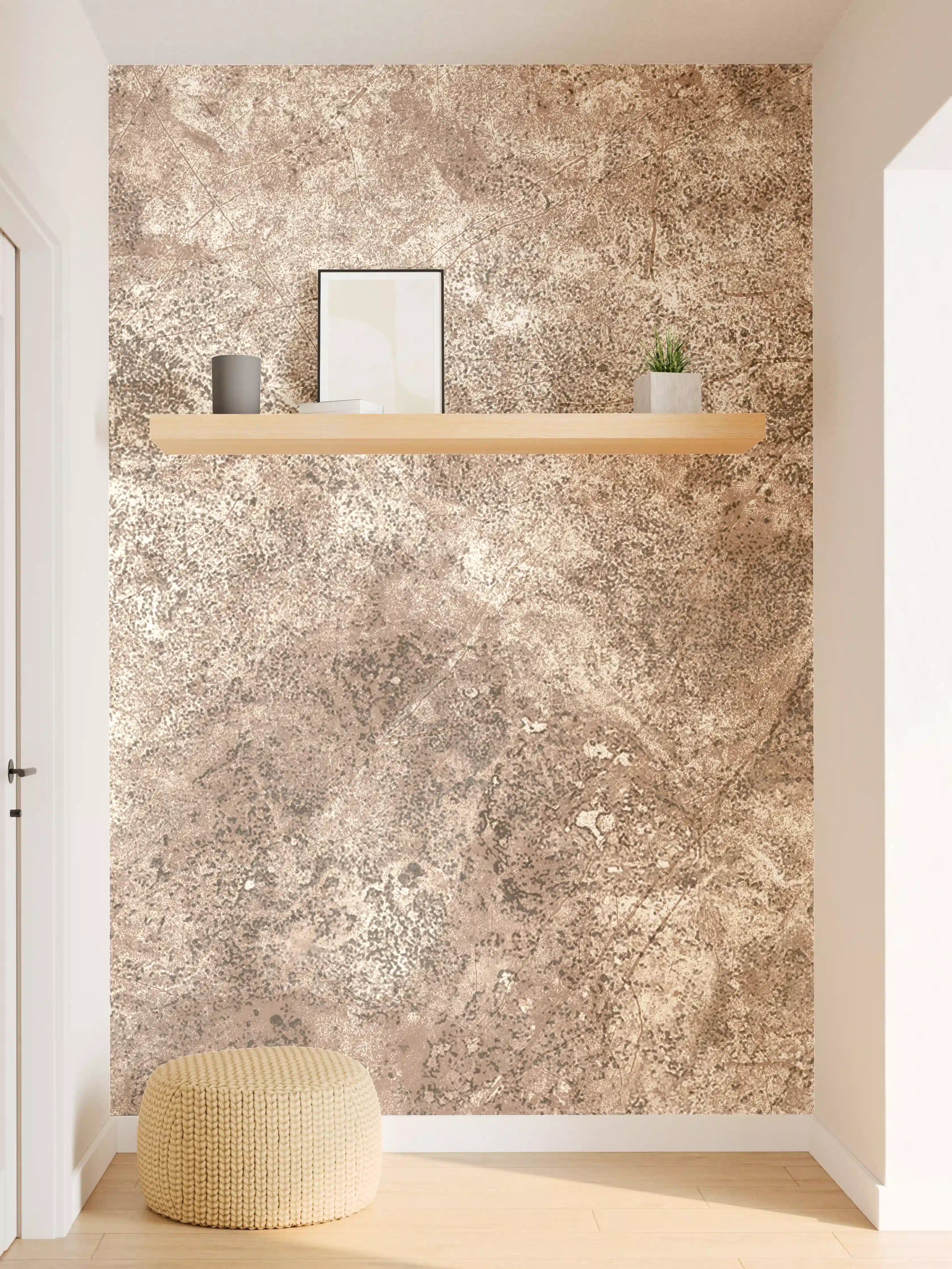 Wandverkleidung Flur - Brauner alter Sandstein 2