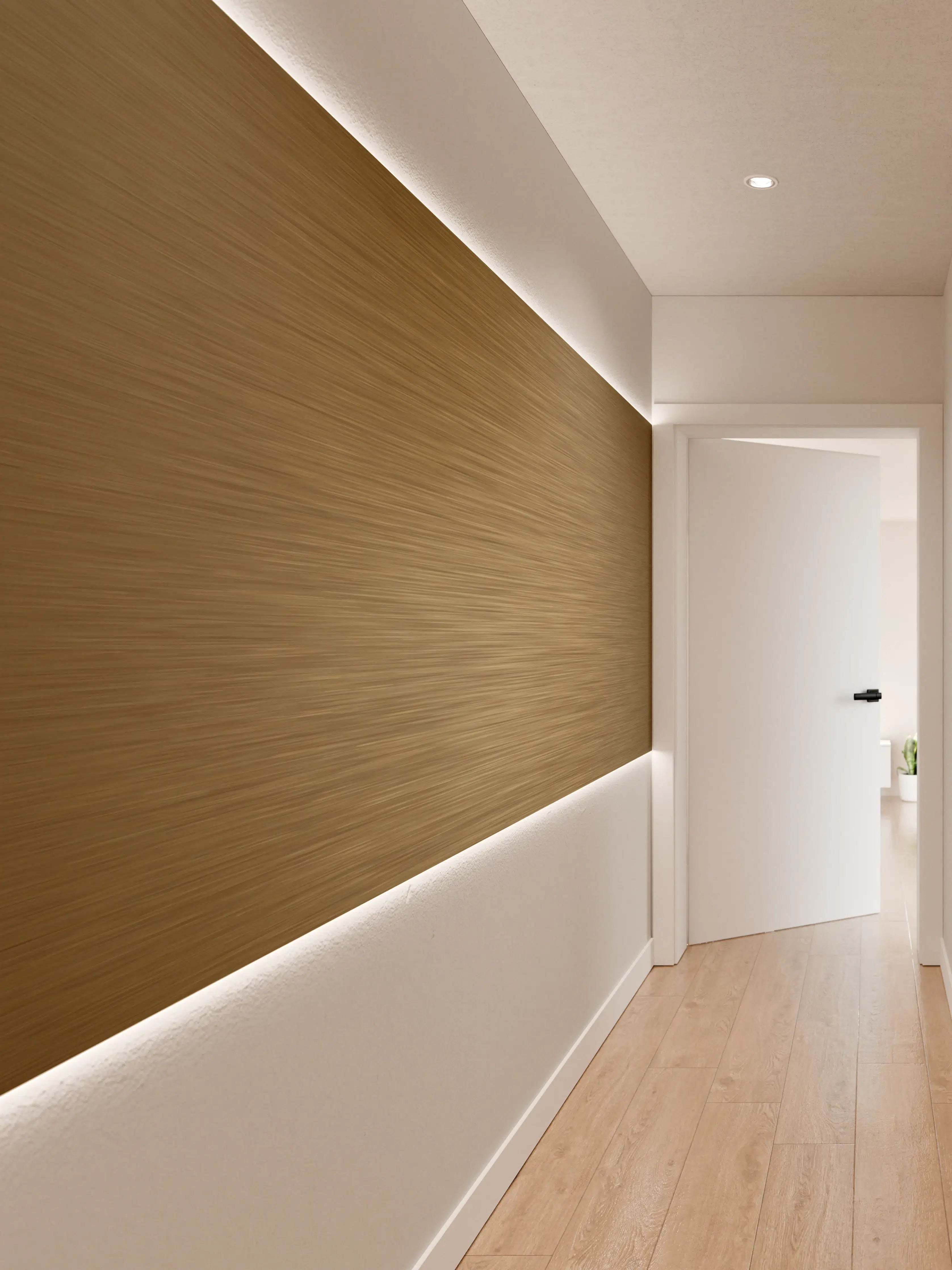 Wandverkleidung Flur - Bronze - ALU Prime - Metall Gebürstet