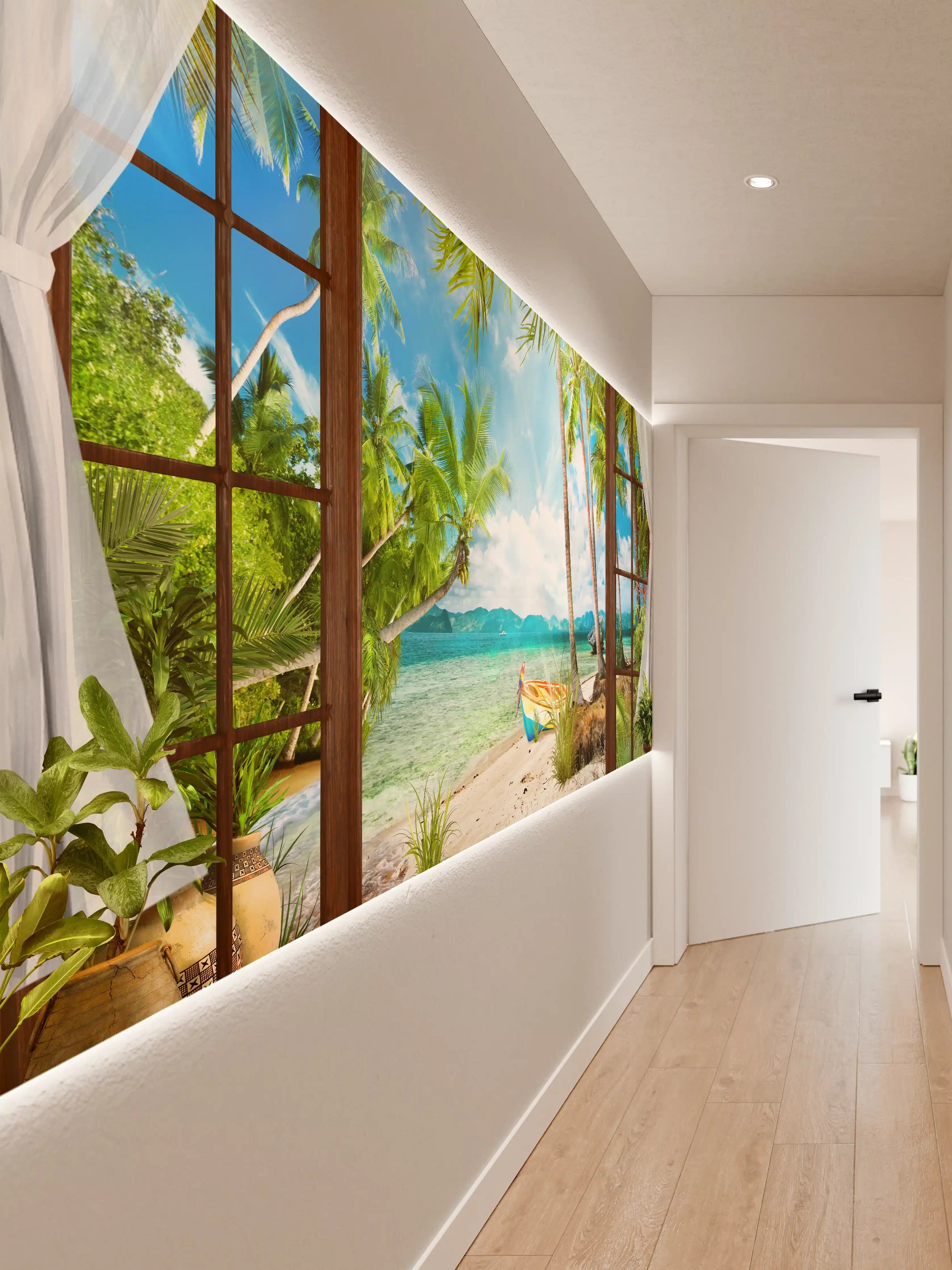 Wandverkleidung Flur - Bungalow mit Blick aufs Meer