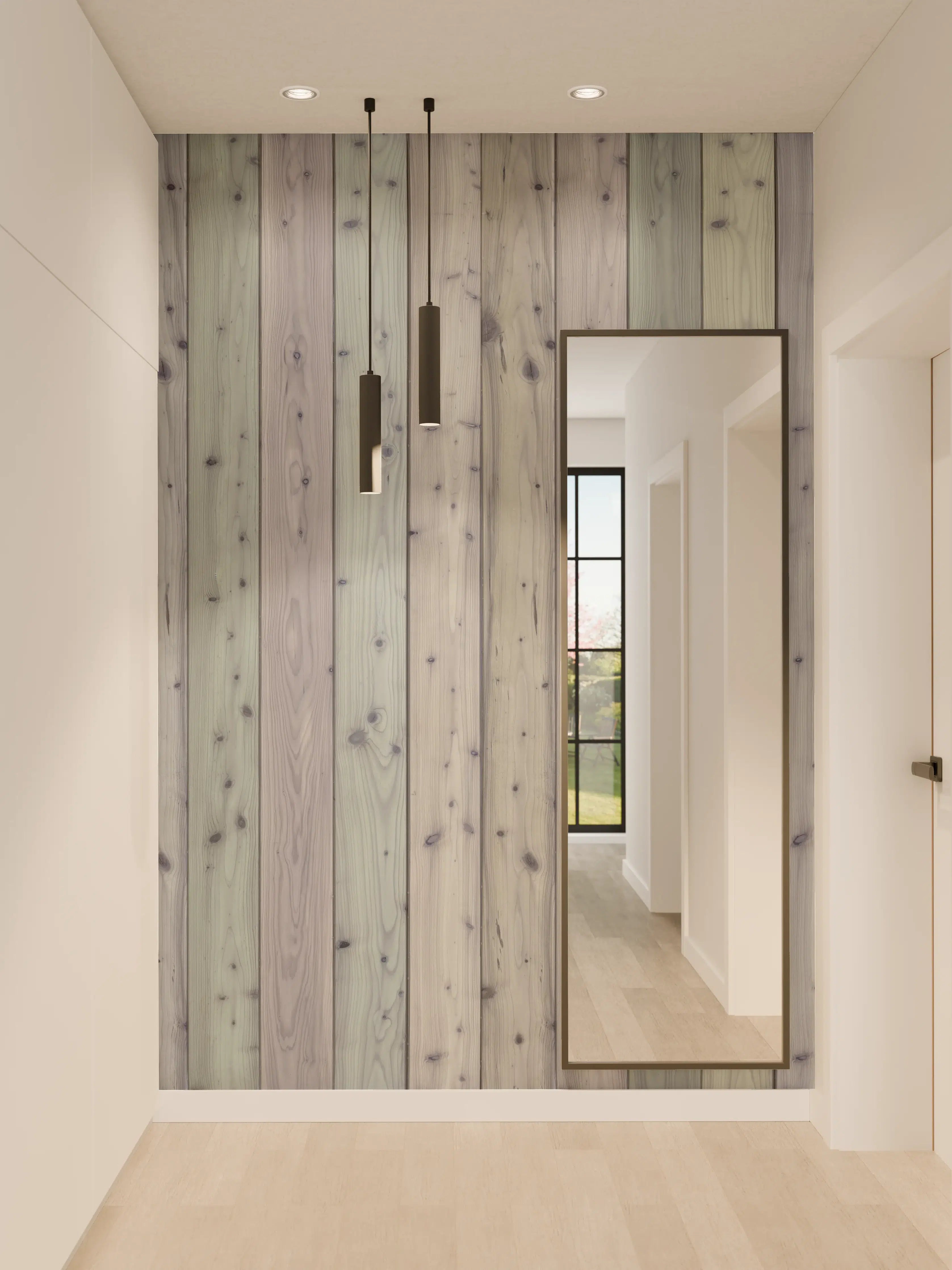 Wandverkleidung Flur - Bunte Holz Wand Textur