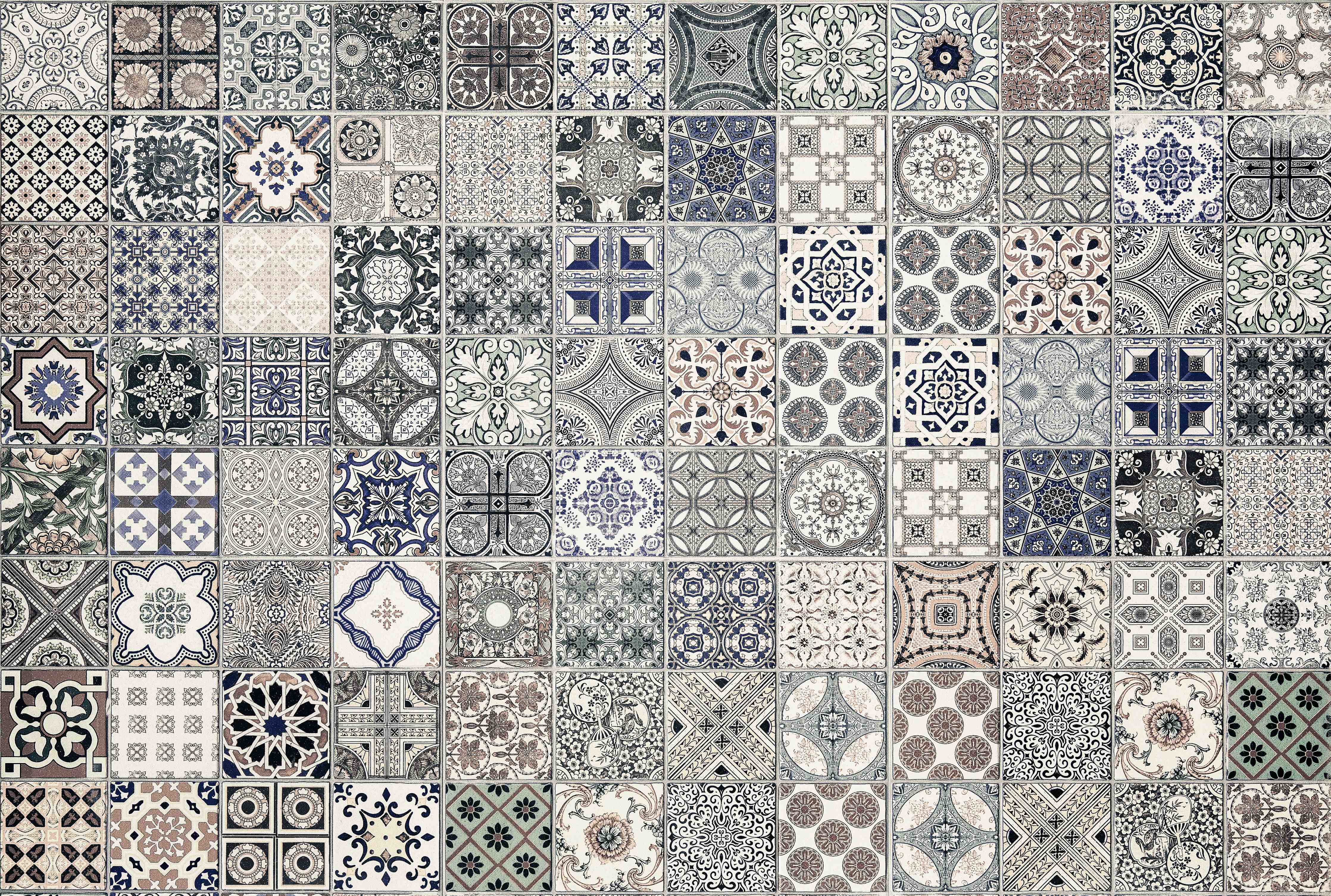 Wandverkleidung Flur-Bunte Mix & Match Fliesen