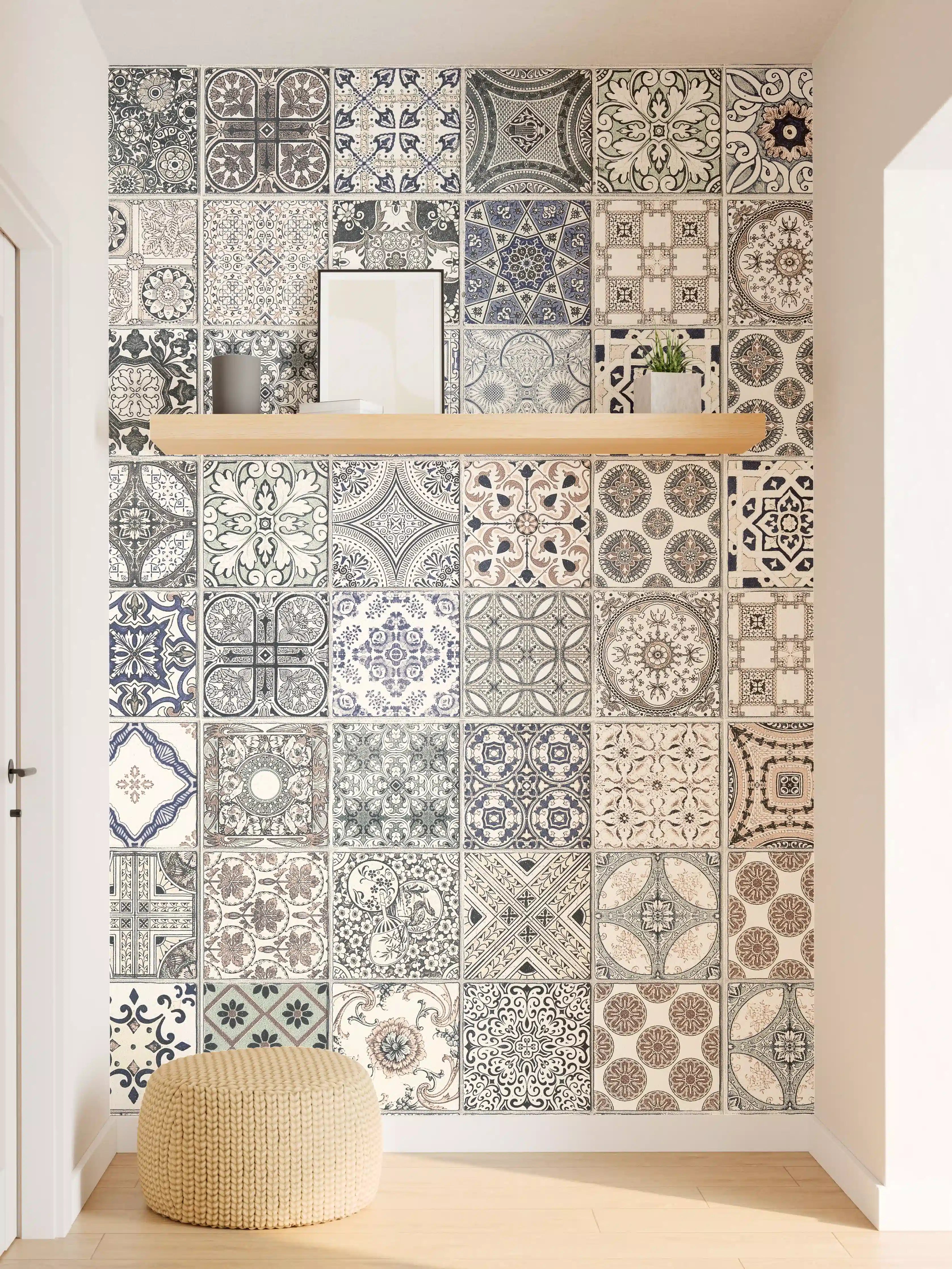 Wandverkleidung Flur - Bunte Mix & Match Fliesen