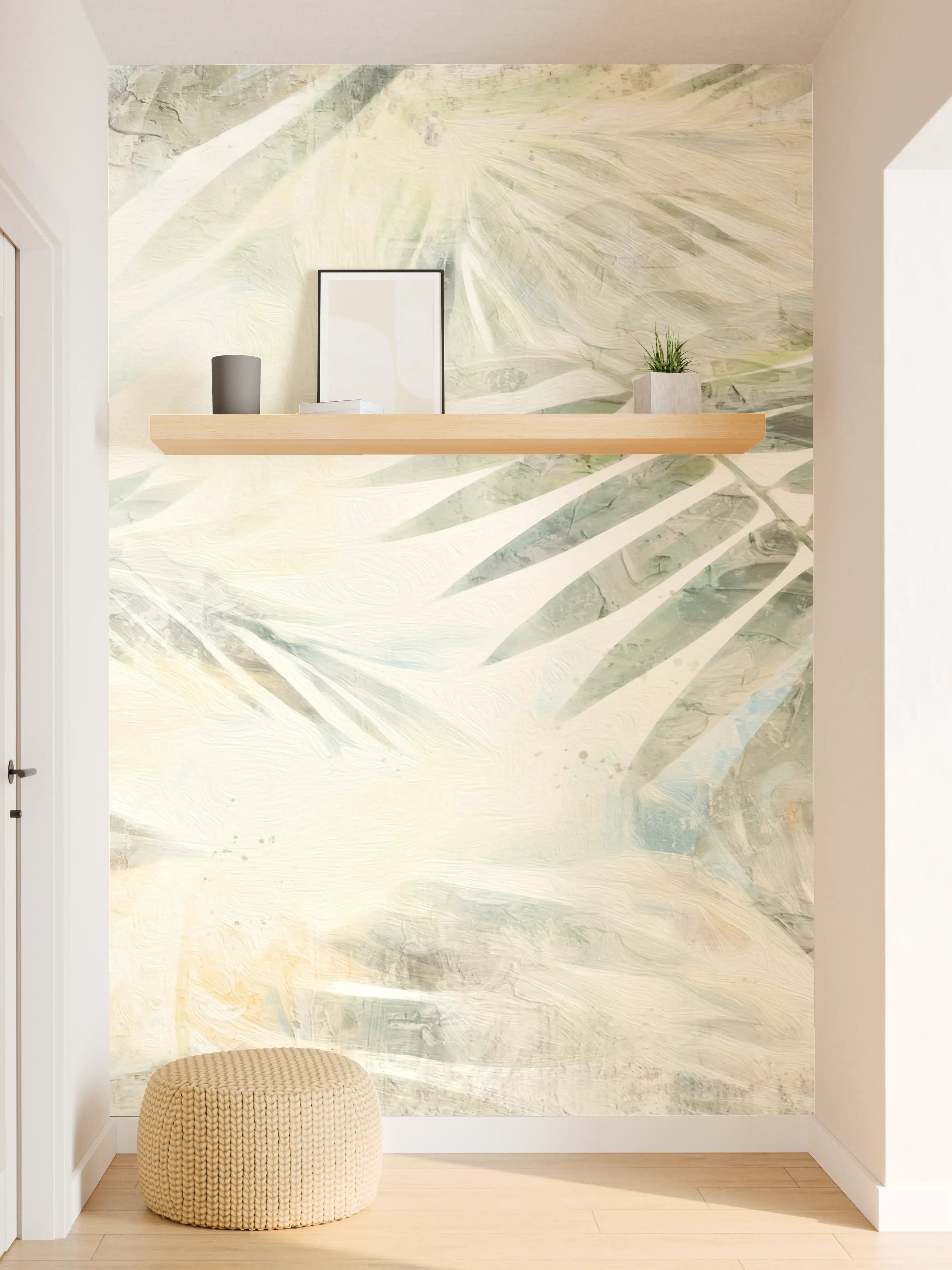 Wandverkleidung Flur - Buntes Dschungel Gemälde