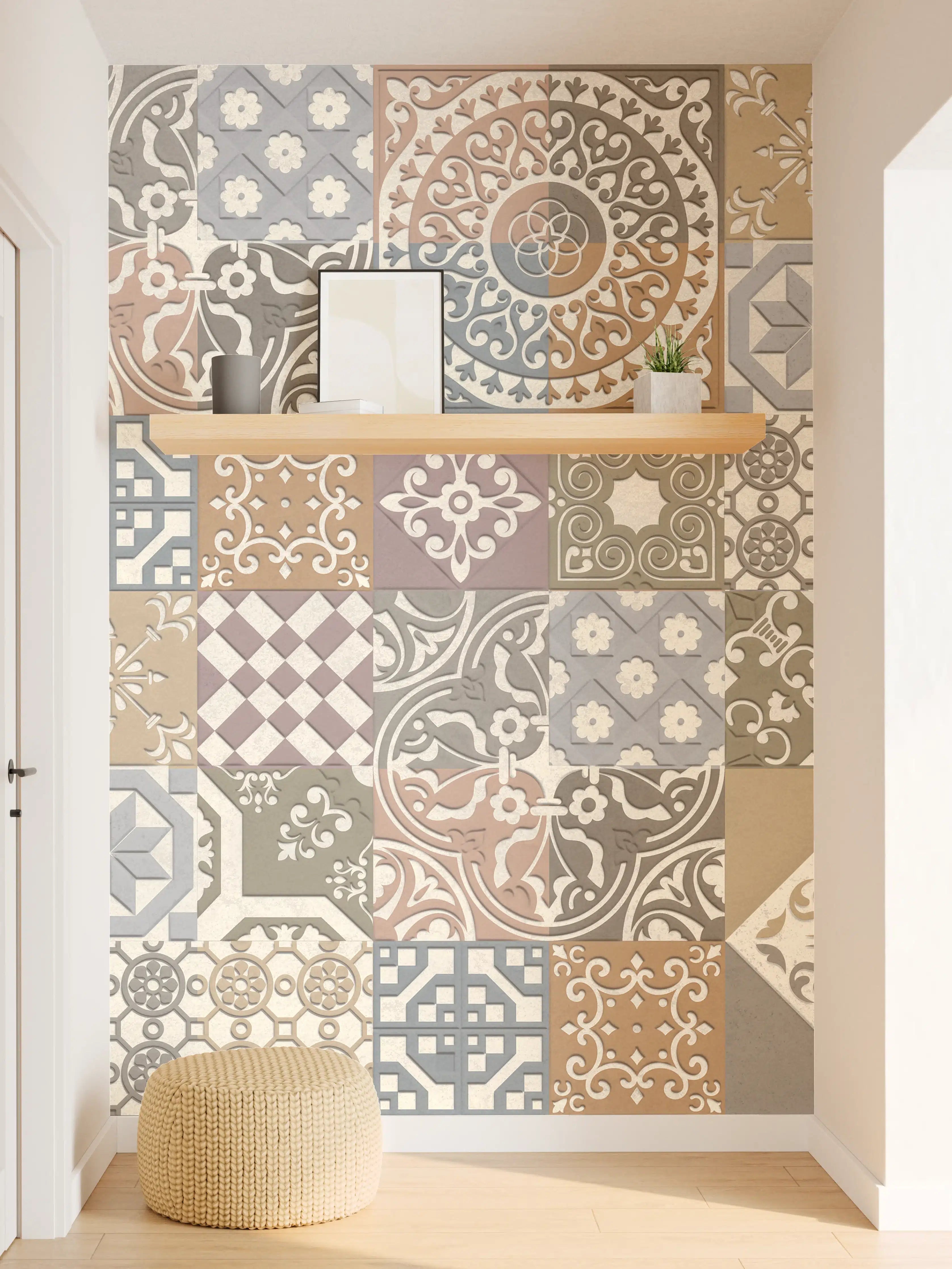 Wandverkleidung Flur - Buntes portugiesisches Mosaik