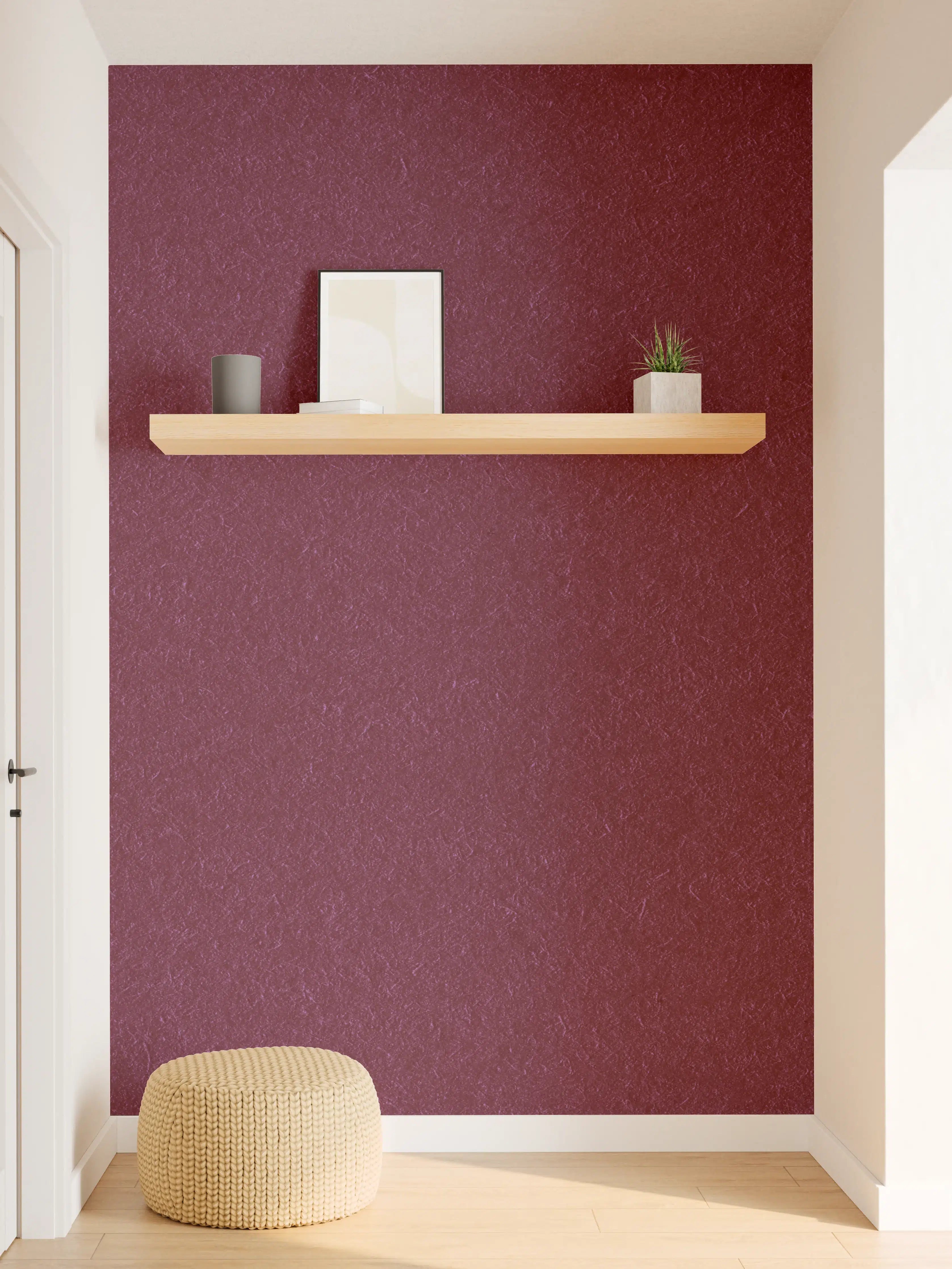 Wandverkleidung Flur - Burgunderroter Hintergrund