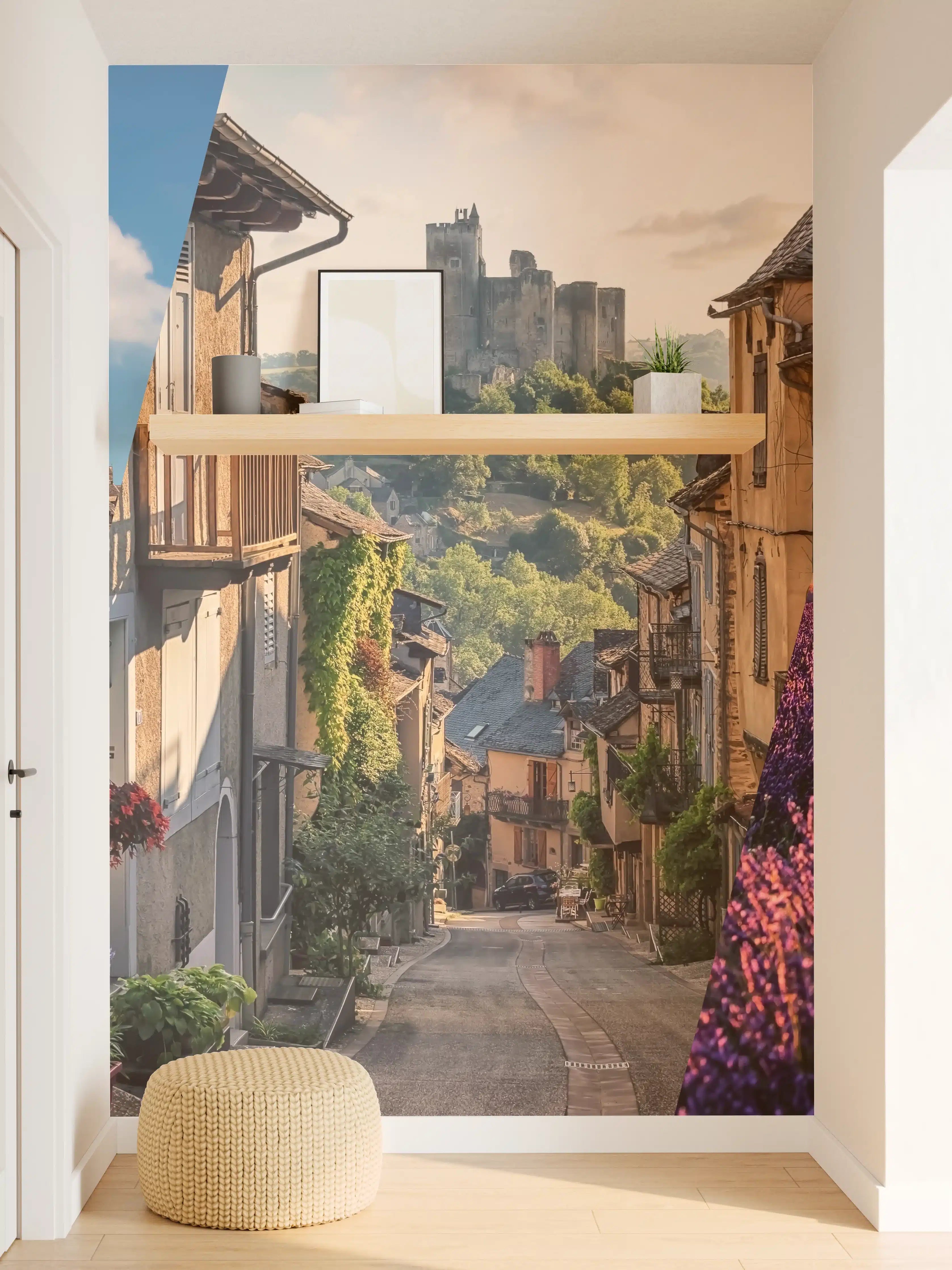 Wandverkleidung Flur - Collage von Sehenswürdigkeiten