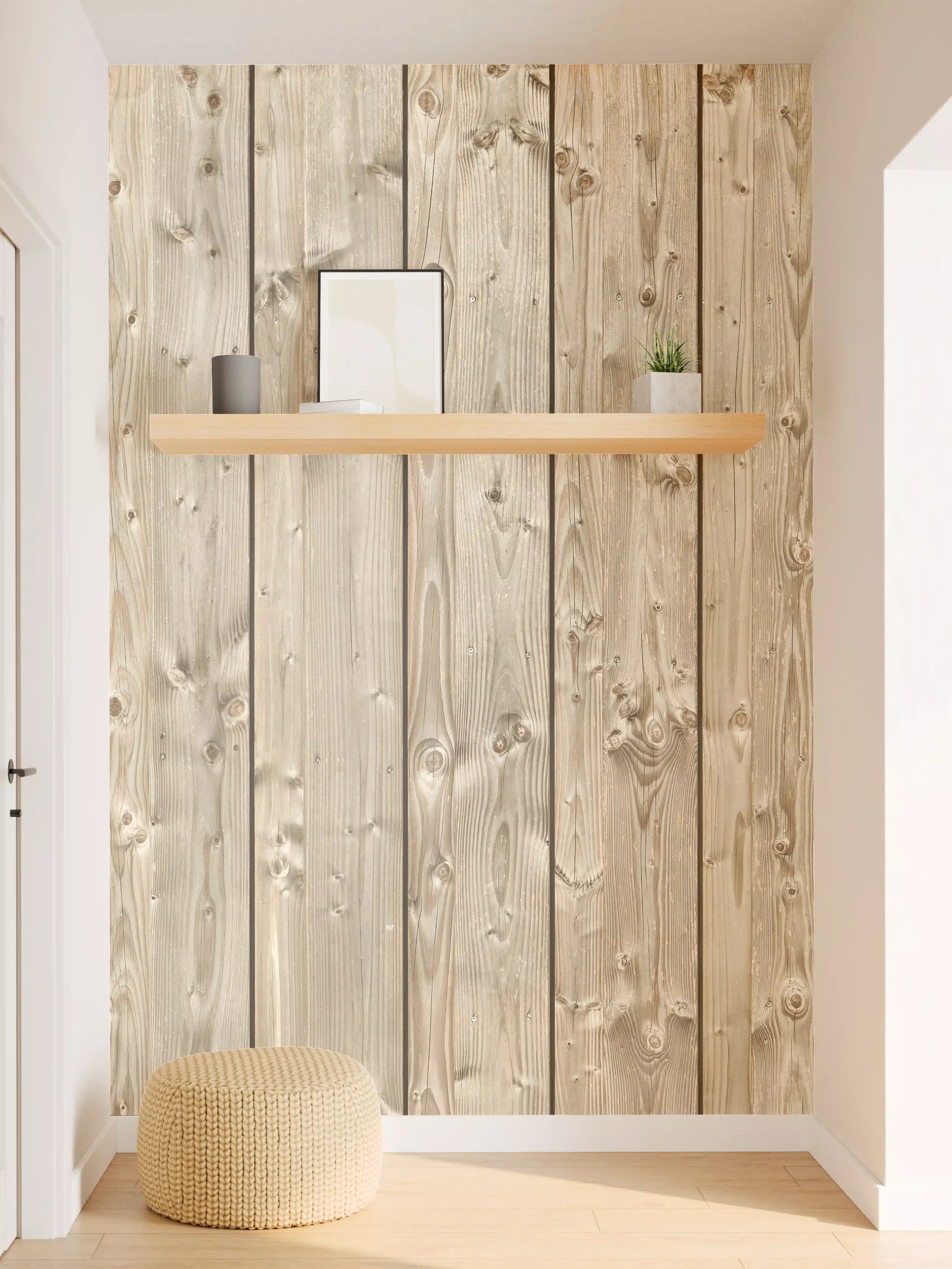 Wandverkleidung Flur - Dekorative Holztextur
