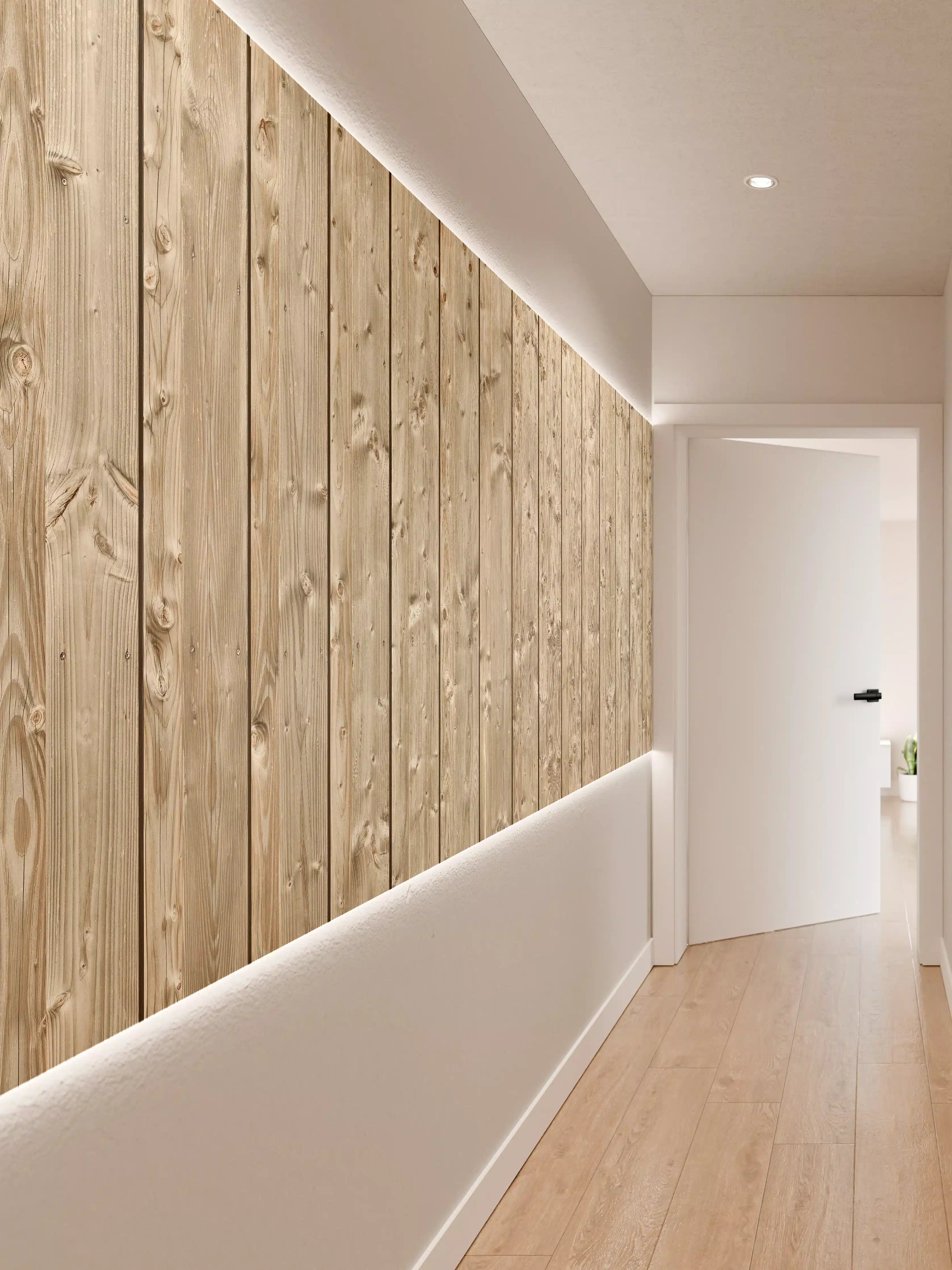 Wandverkleidung Flur - Dekorative Holztextur