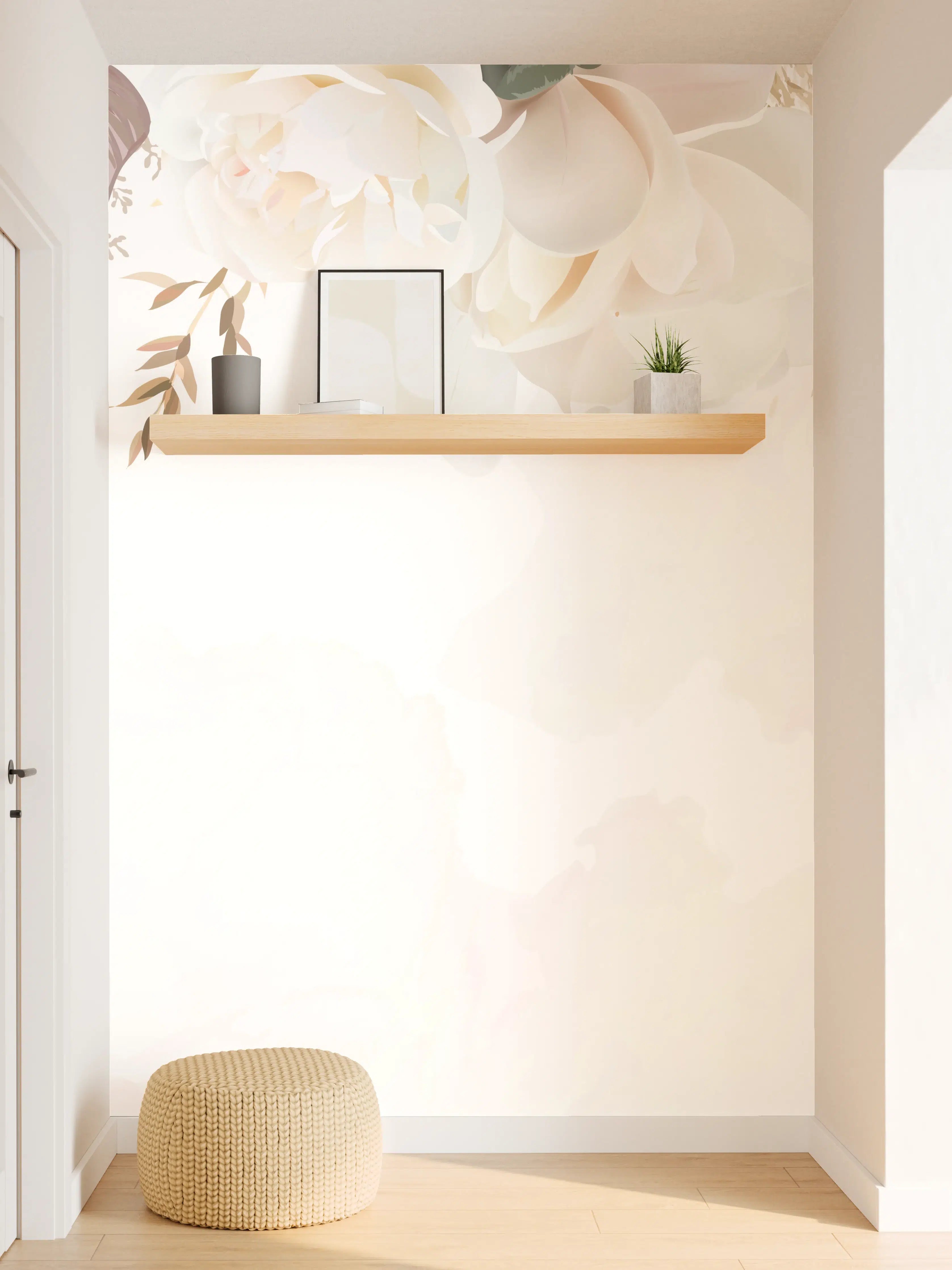 Wandverkleidung Flur - Delicate Floral Tiara