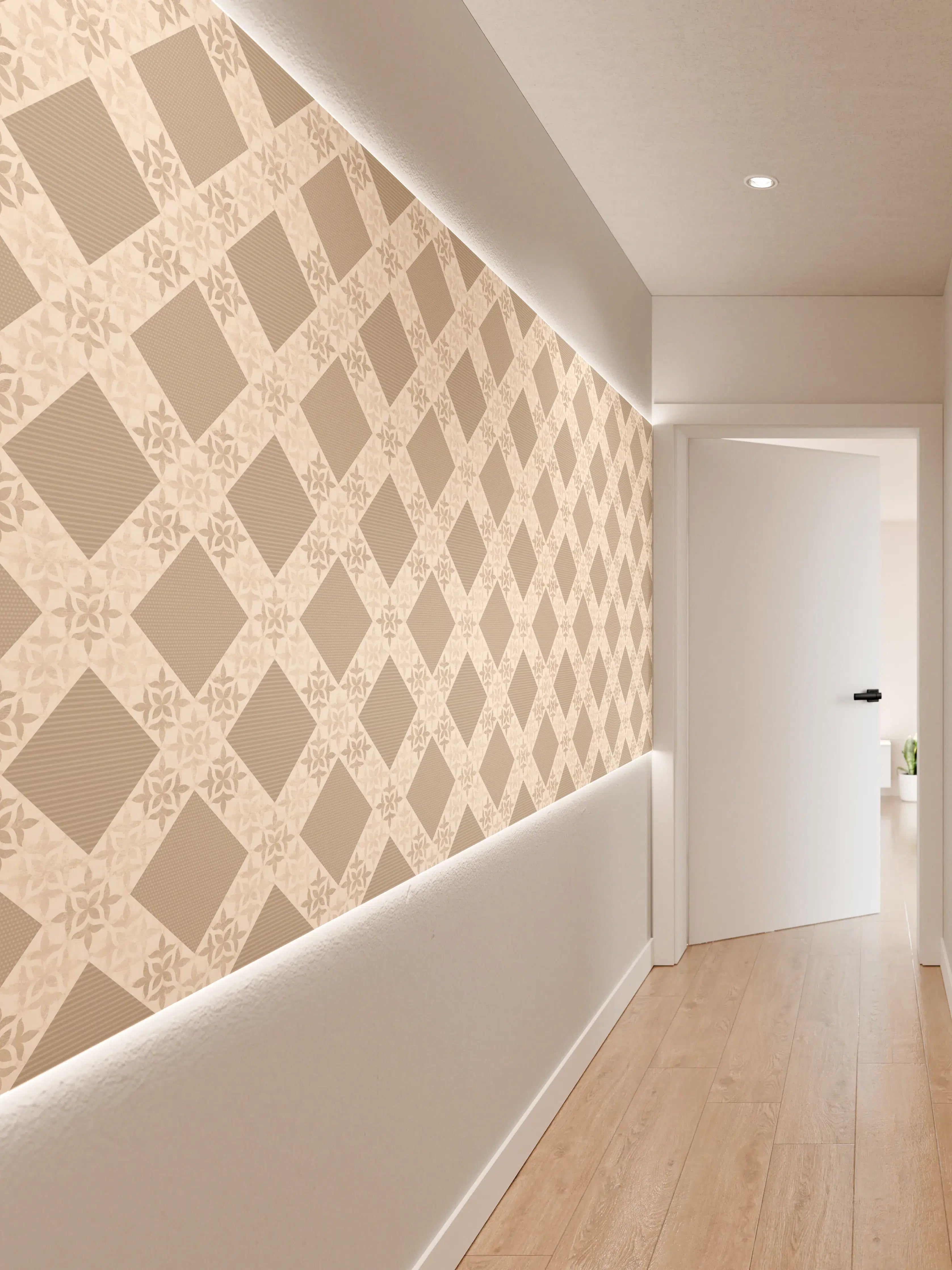 Wandverkleidung Flur - Design im Ornament Muster