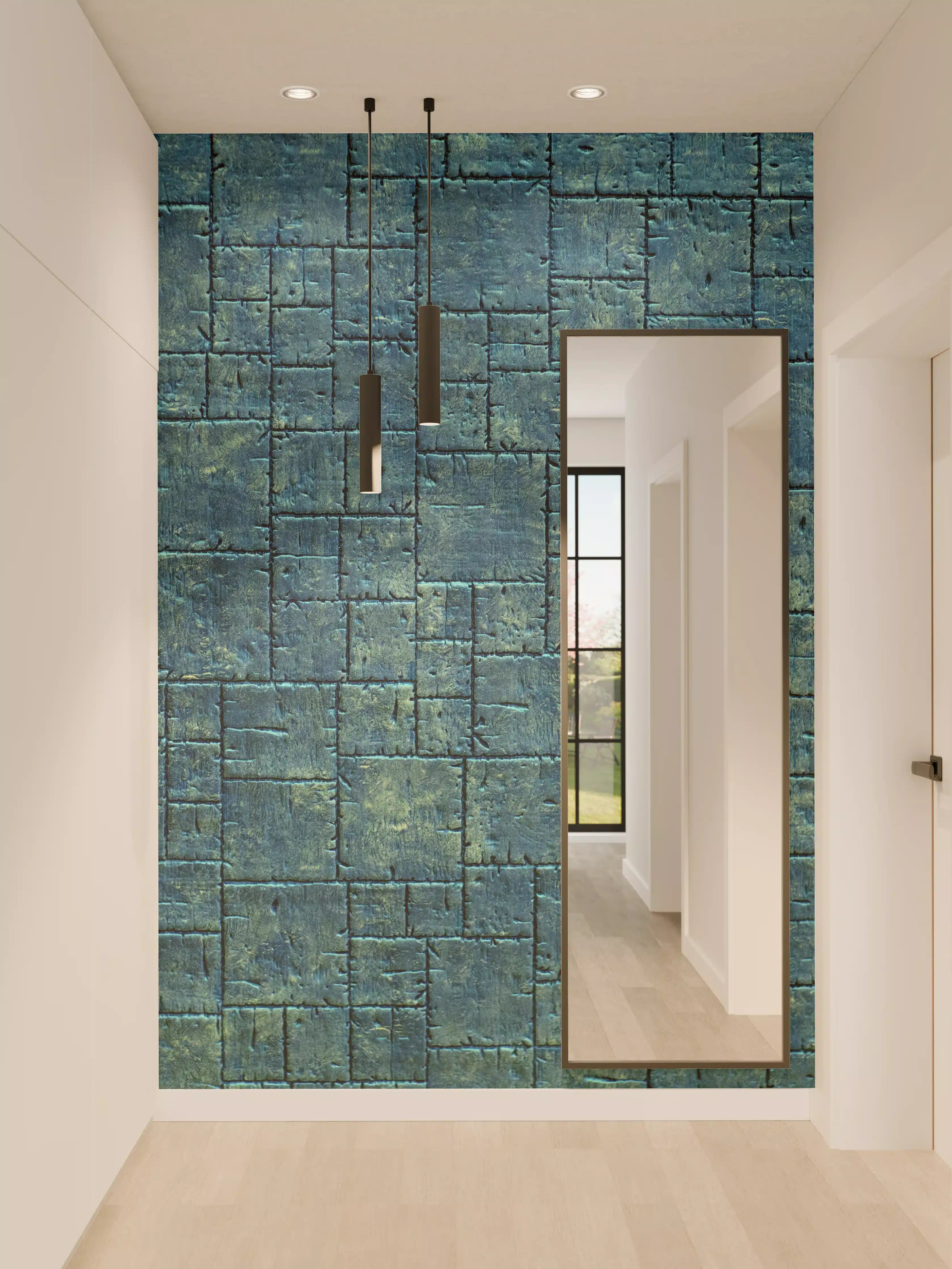 Wandverkleidung Flur - Detaillierte Bildbeschreibung