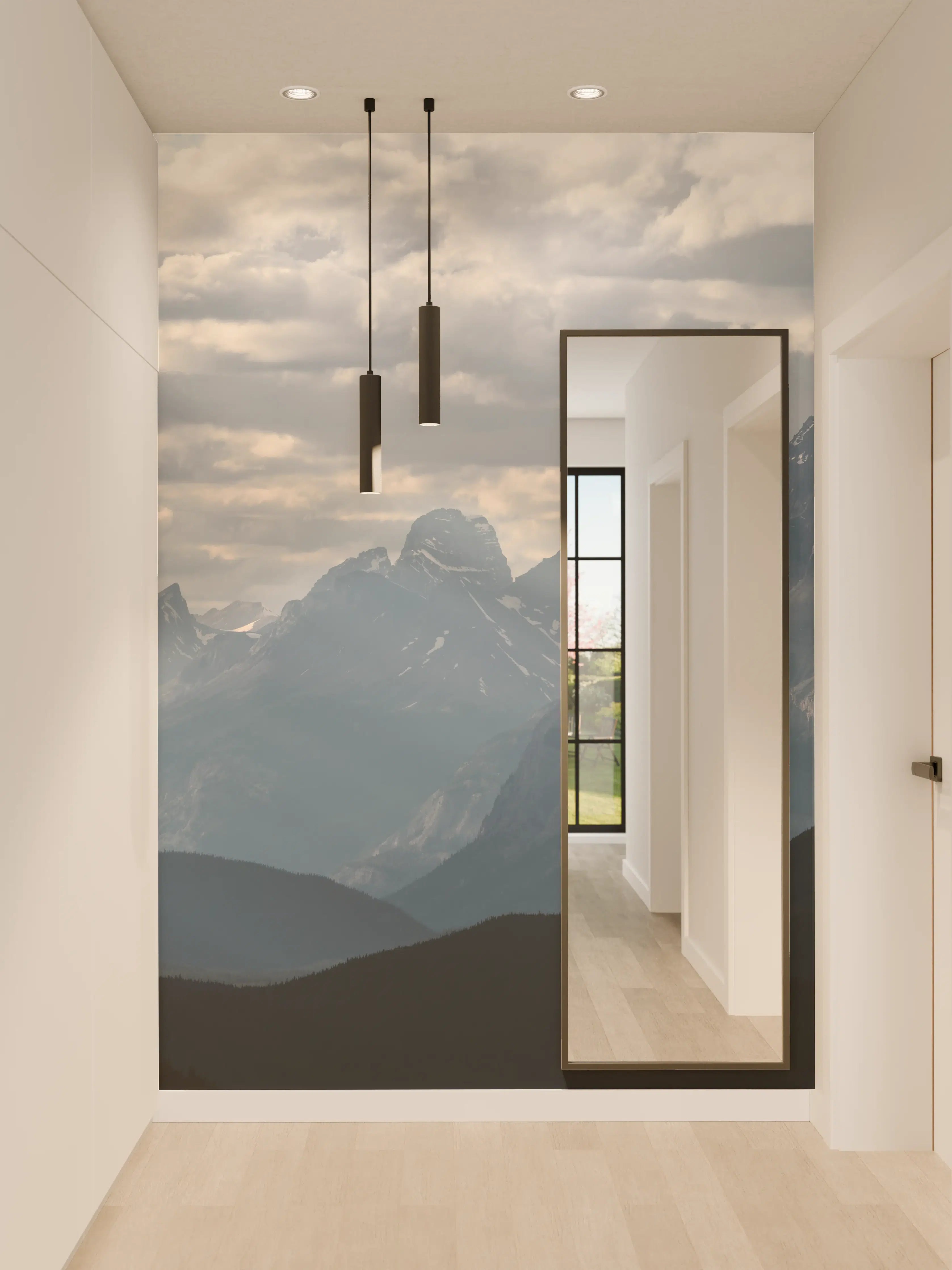 Wandverkleidung Flur - Dramatische Landschaft entlang der Icefields Park