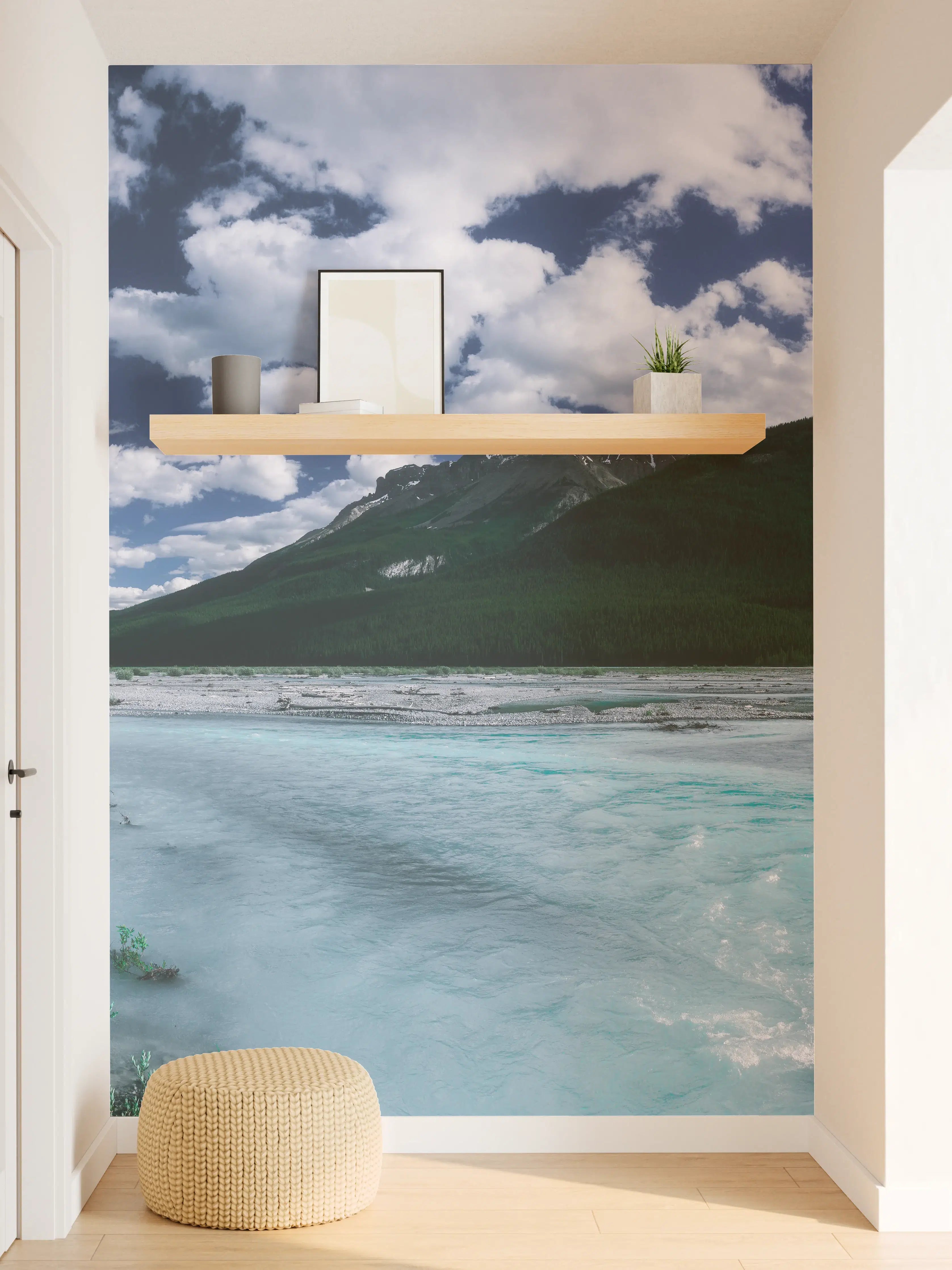 Wandverkleidung Flur - Dramatische Landschaft entlang des Icefields Parkway