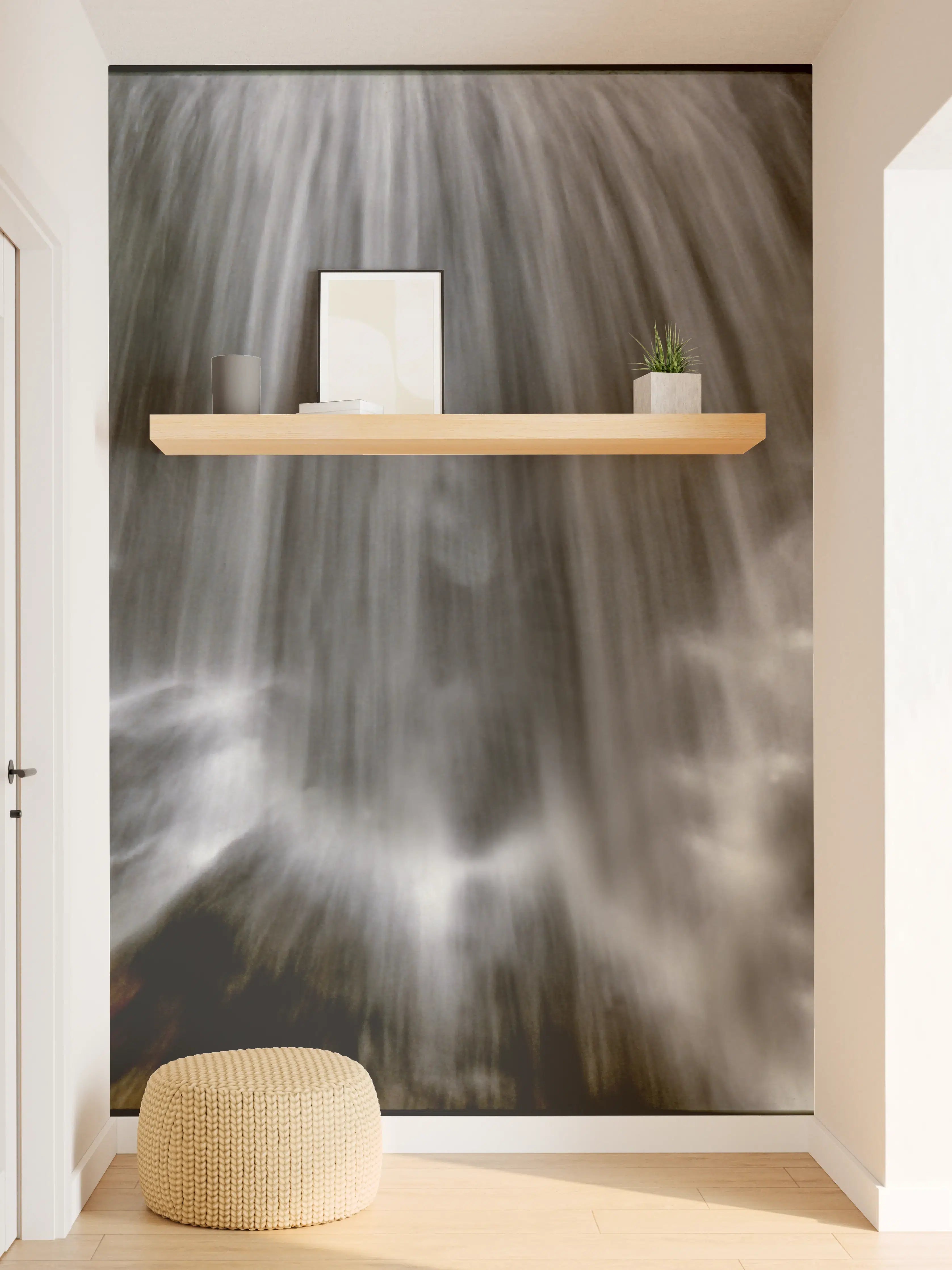 Wandverkleidung Flur - Dramatischer Wasserfall mit Bewegungseffekt