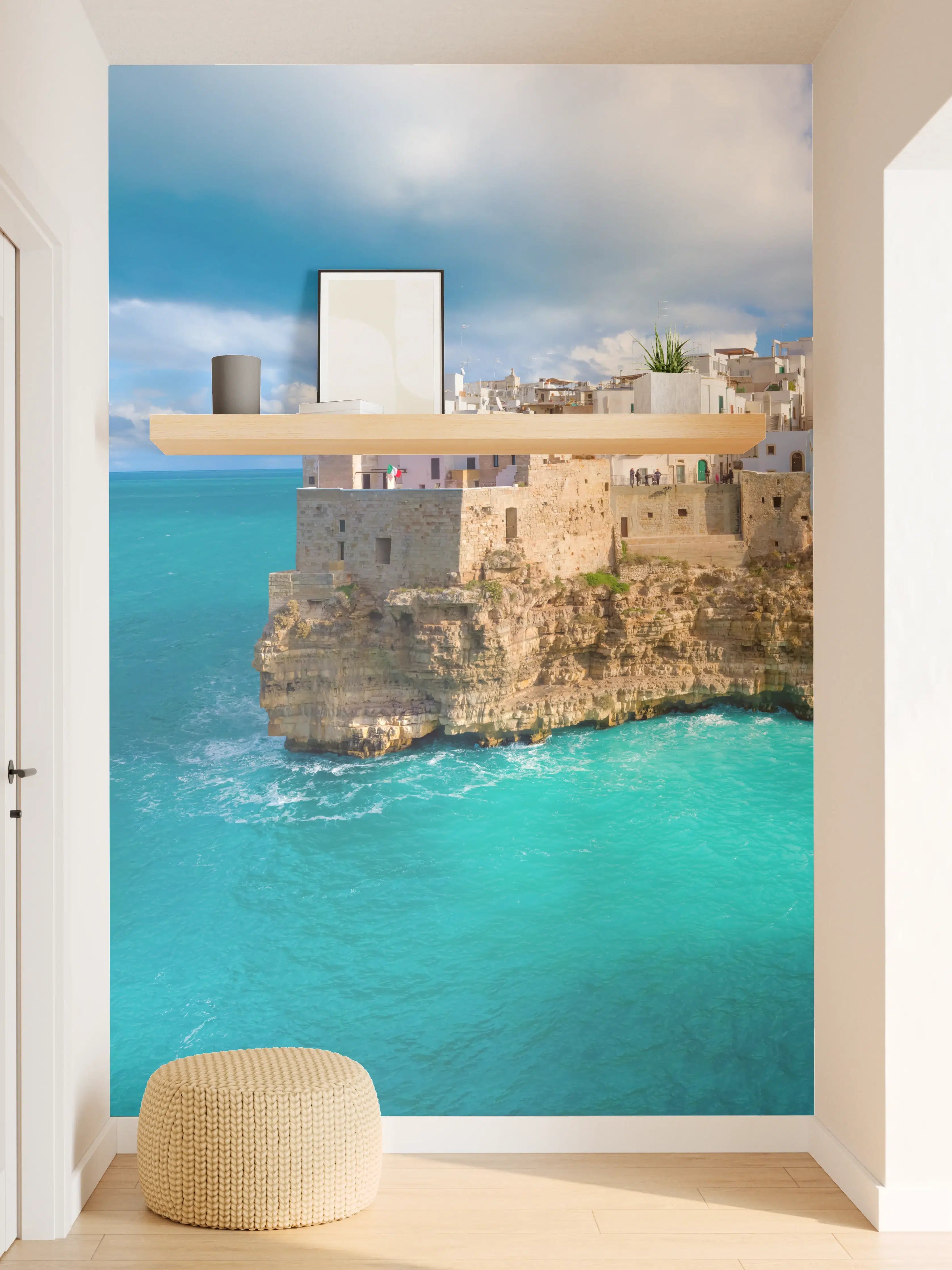 Wandverkleidung Flur - Drohnensicht - Polignano