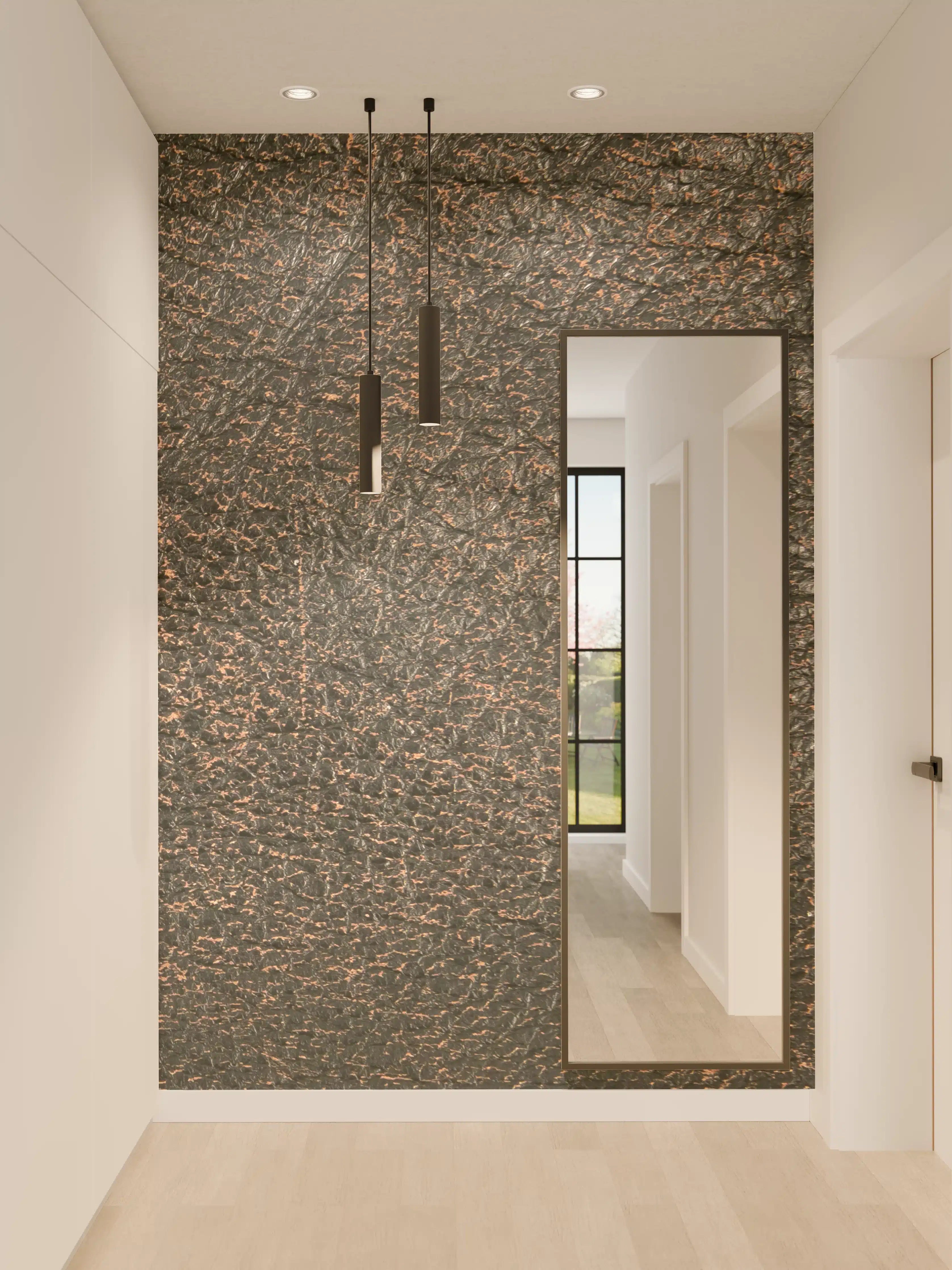 Wandverkleidung Flur - Dunkle Holztextur mit Bedeutungsvoller Optik