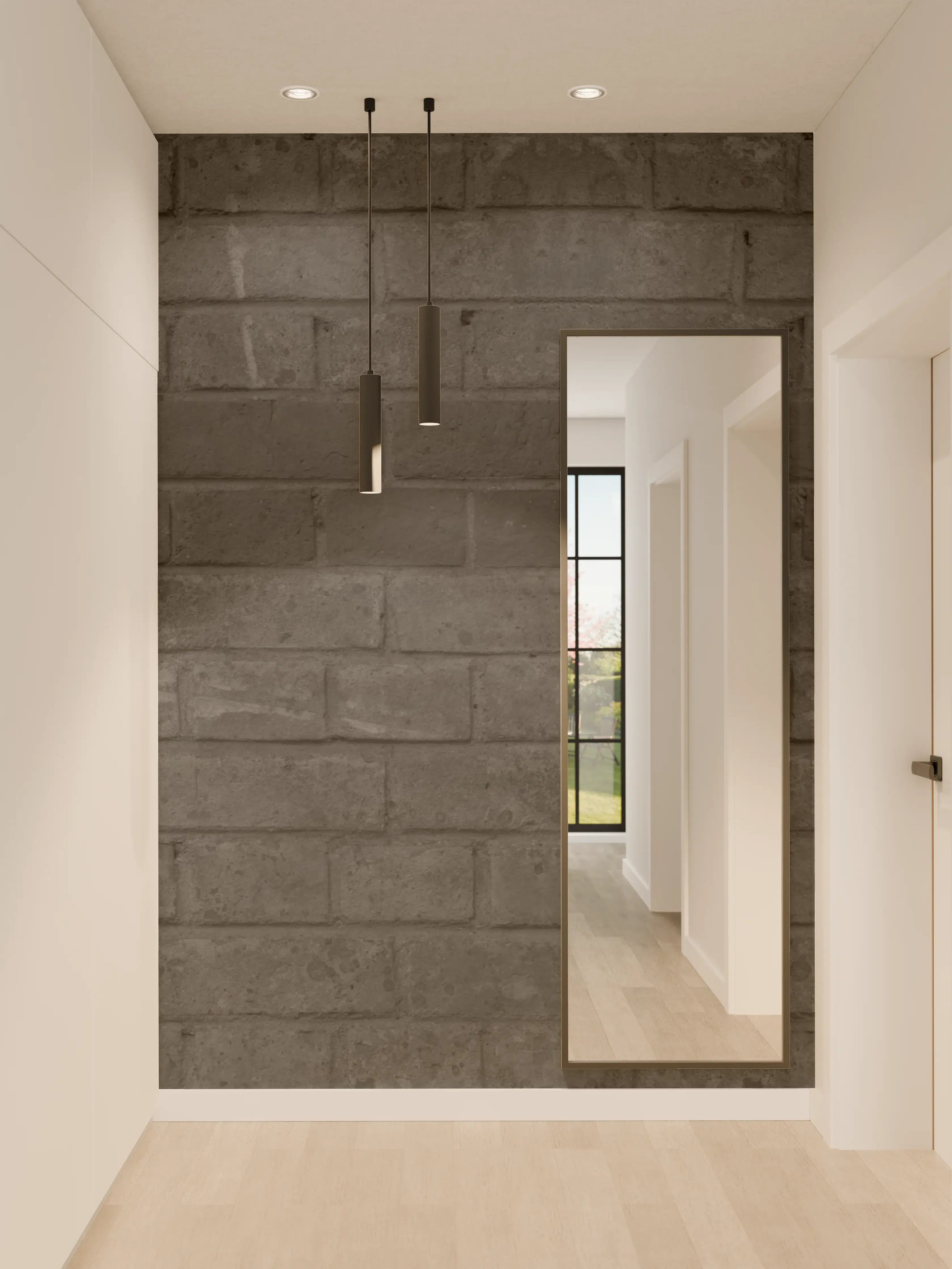 Wandverkleidung Flur - Dunkle abgenutzte Ziegelmauer