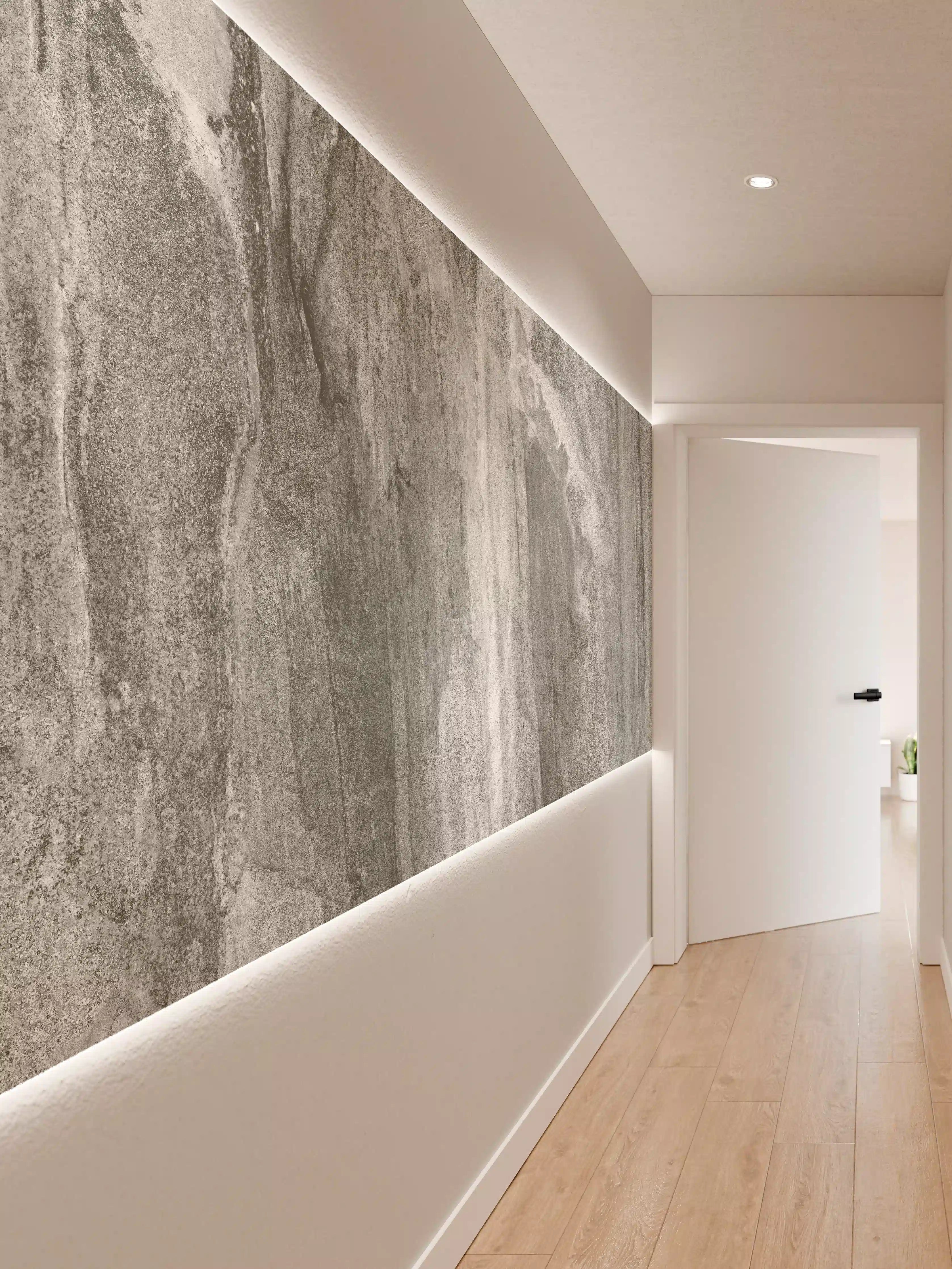 Wandverkleidung Flur - Edel Graue Marmor Textur