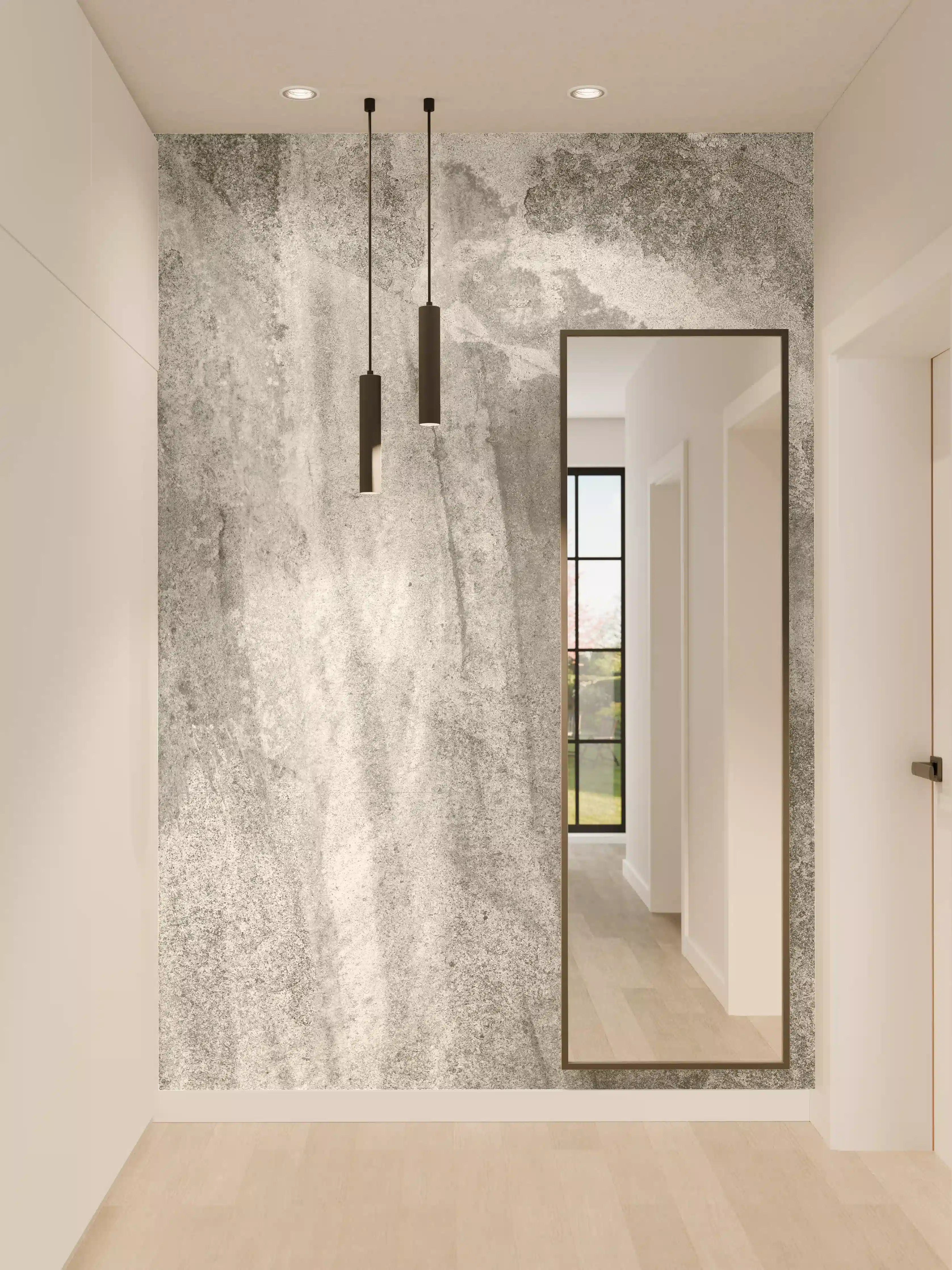 Wandverkleidung Flur - Edel Graue Marmor Textur