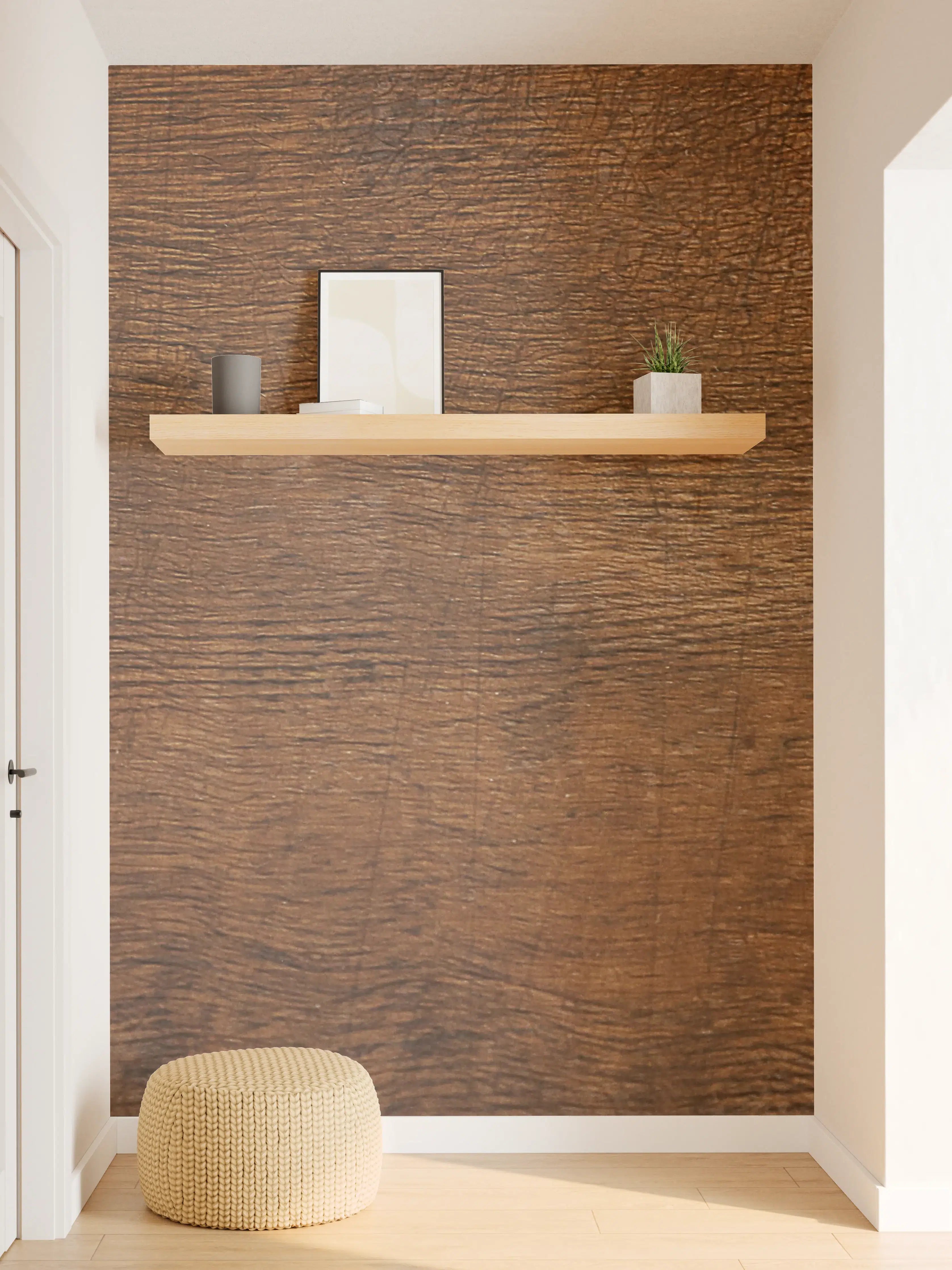 Wandverkleidung Flur - Edle Holzoptik Wandgestaltung