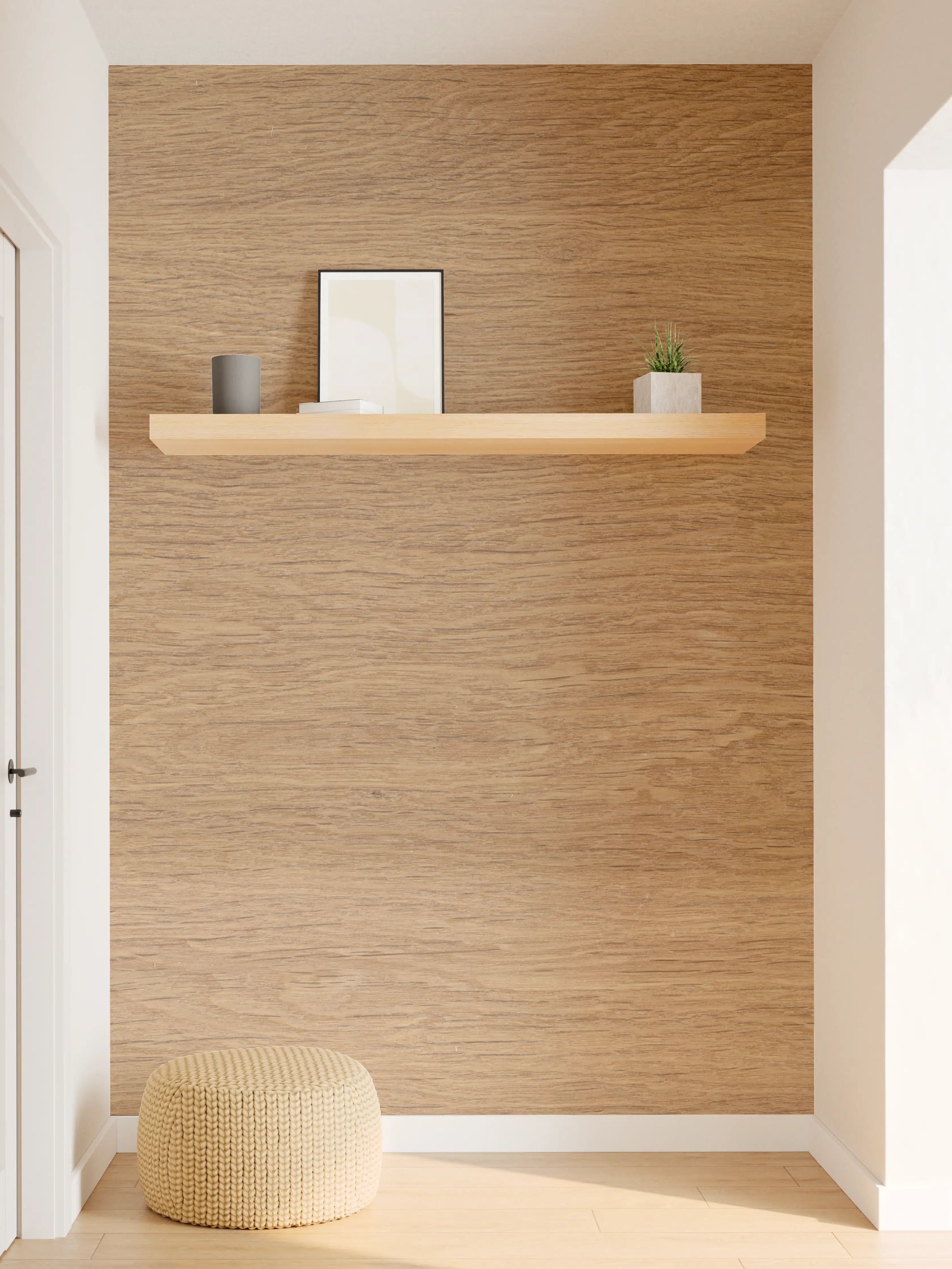 Wandverkleidung Flur - Eiche Parkett Holz Textur