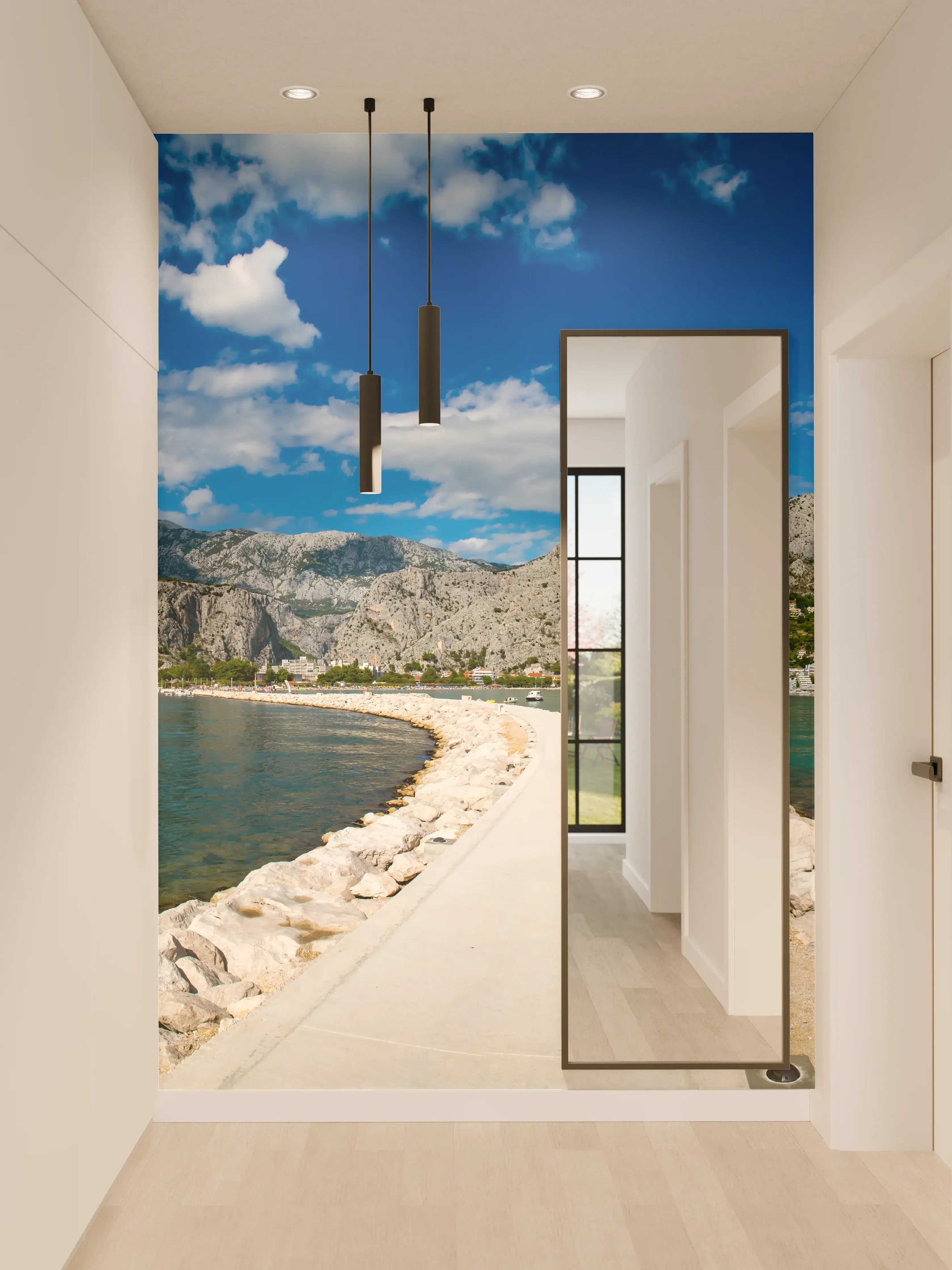 Wandverkleidung Flur - Ein Panoramabild von Omis - Kroatien