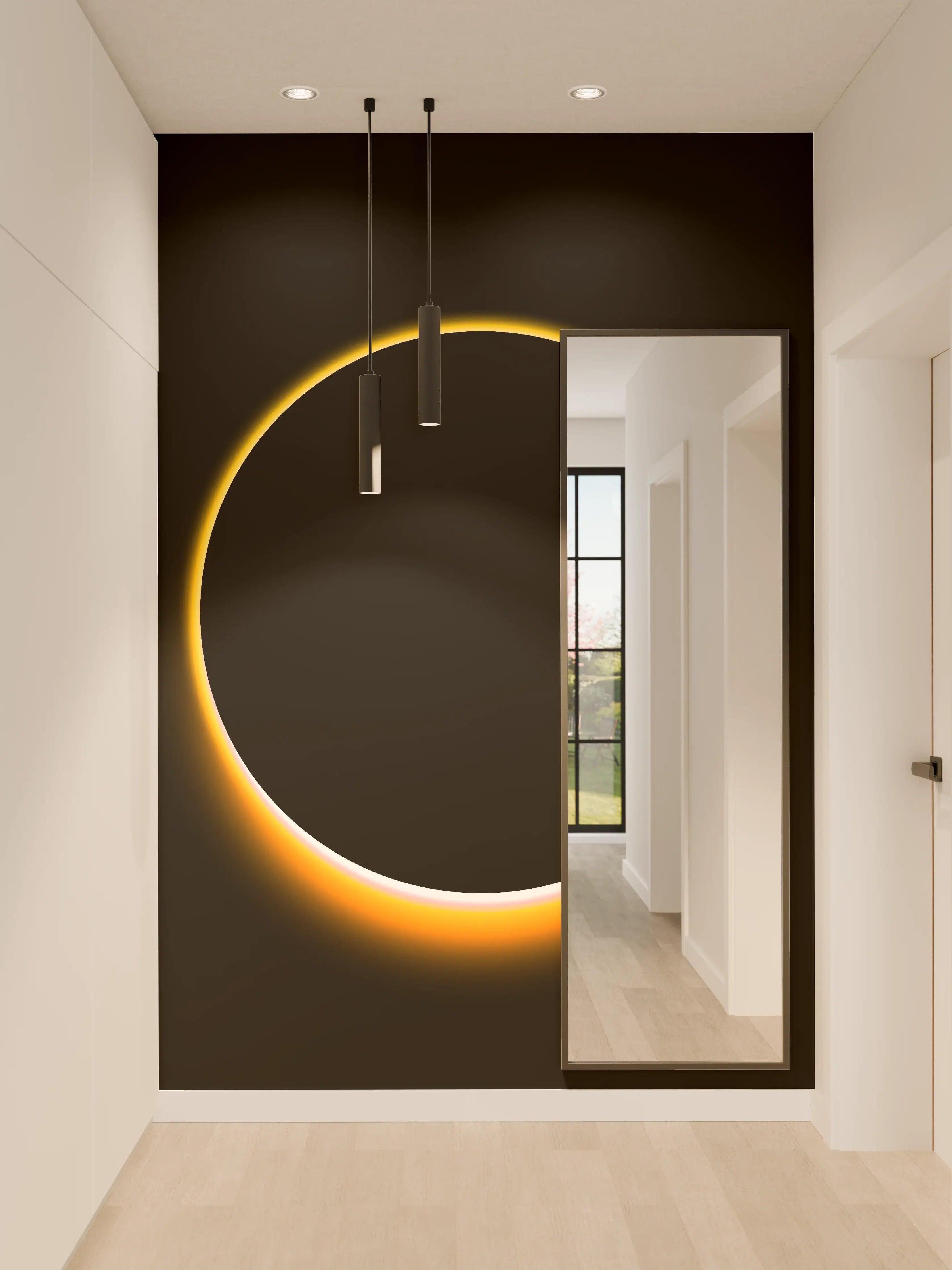 Wandverkleidung Flur - Eindrucksvoller Sonnenfinsternis-Effekt