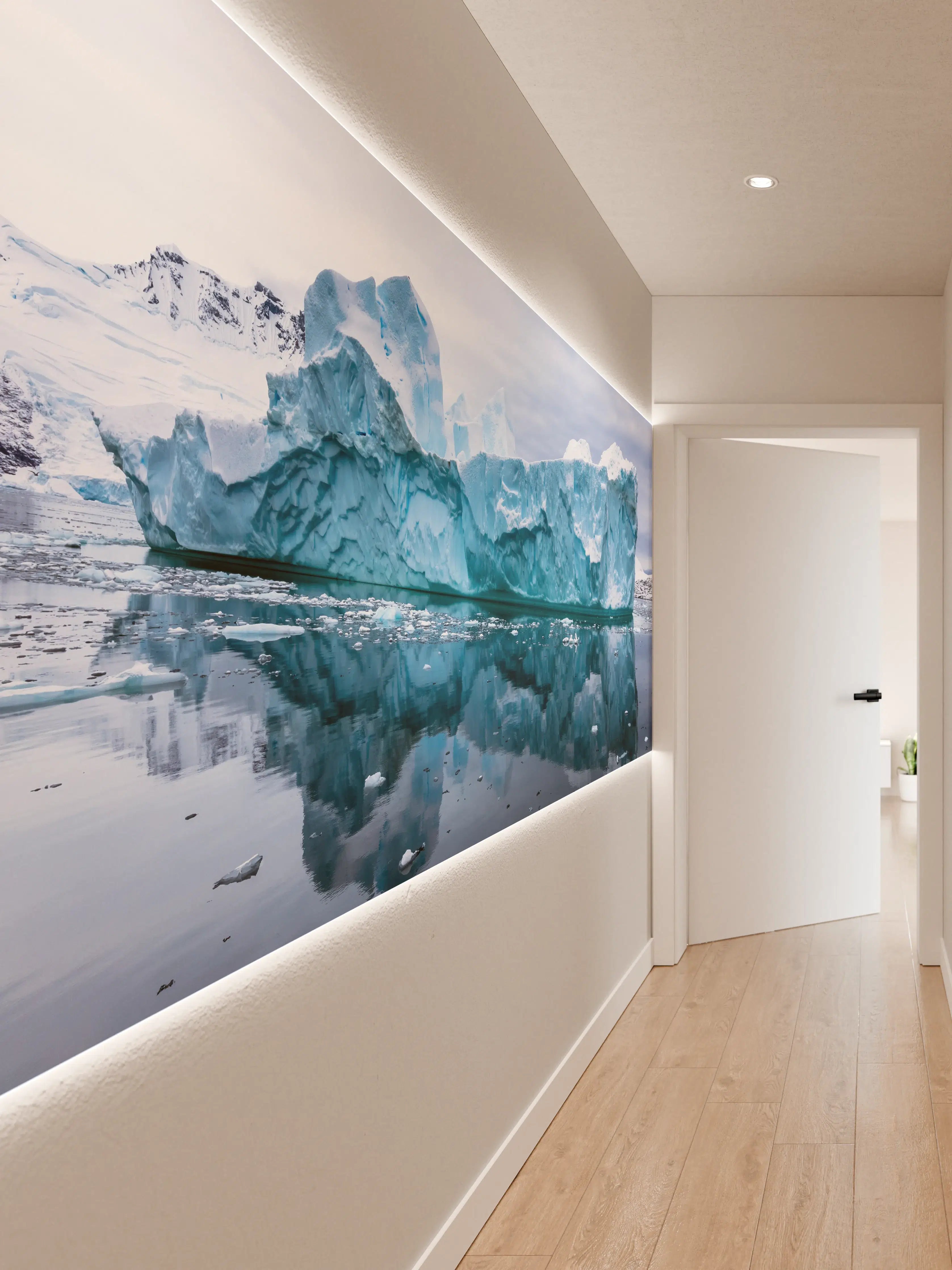 Wandverkleidung Flur - Eisberg in arktischer Umgebung