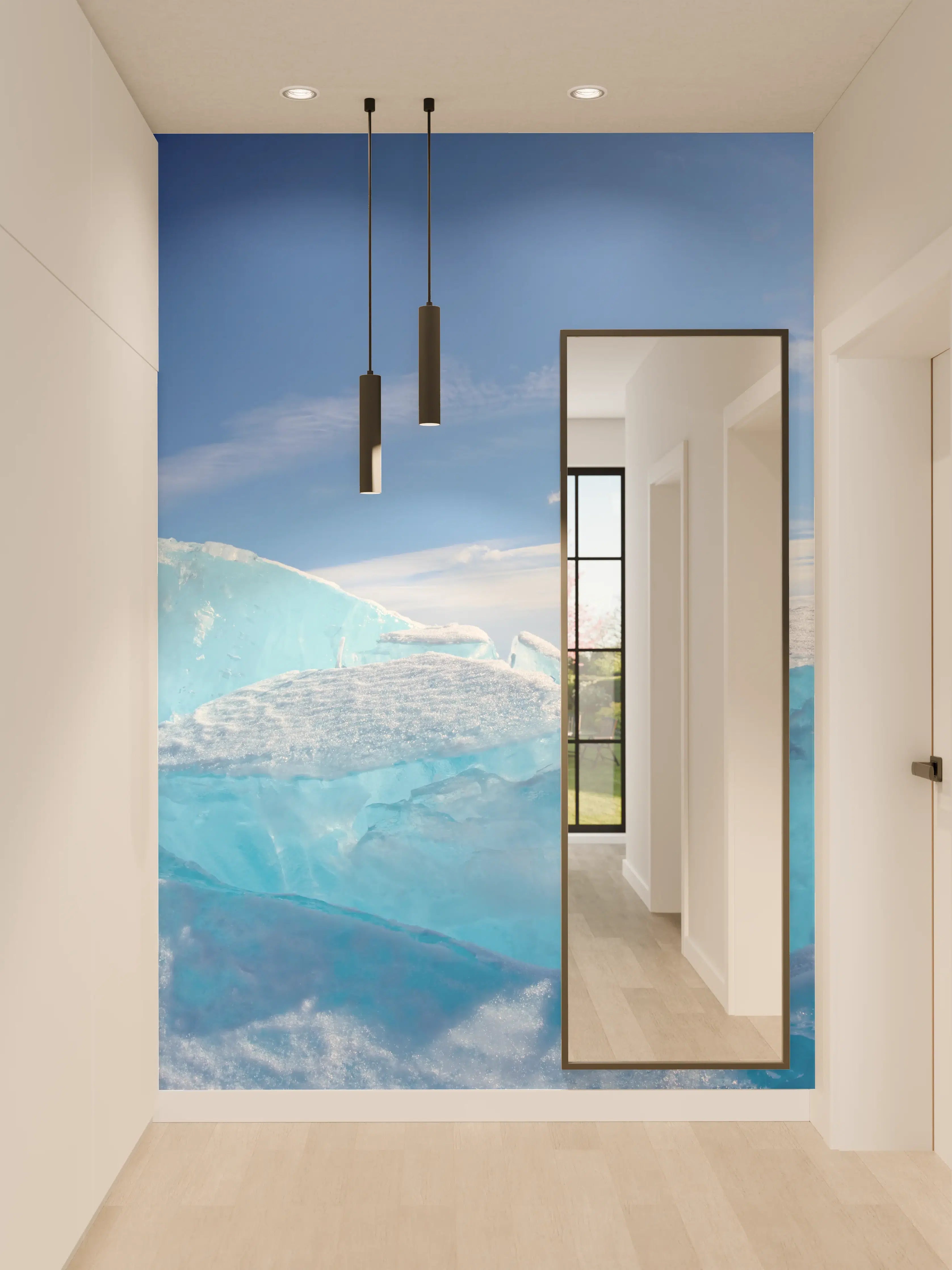 Wandverkleidung Flur - Eiskaltes Polarabenteuer