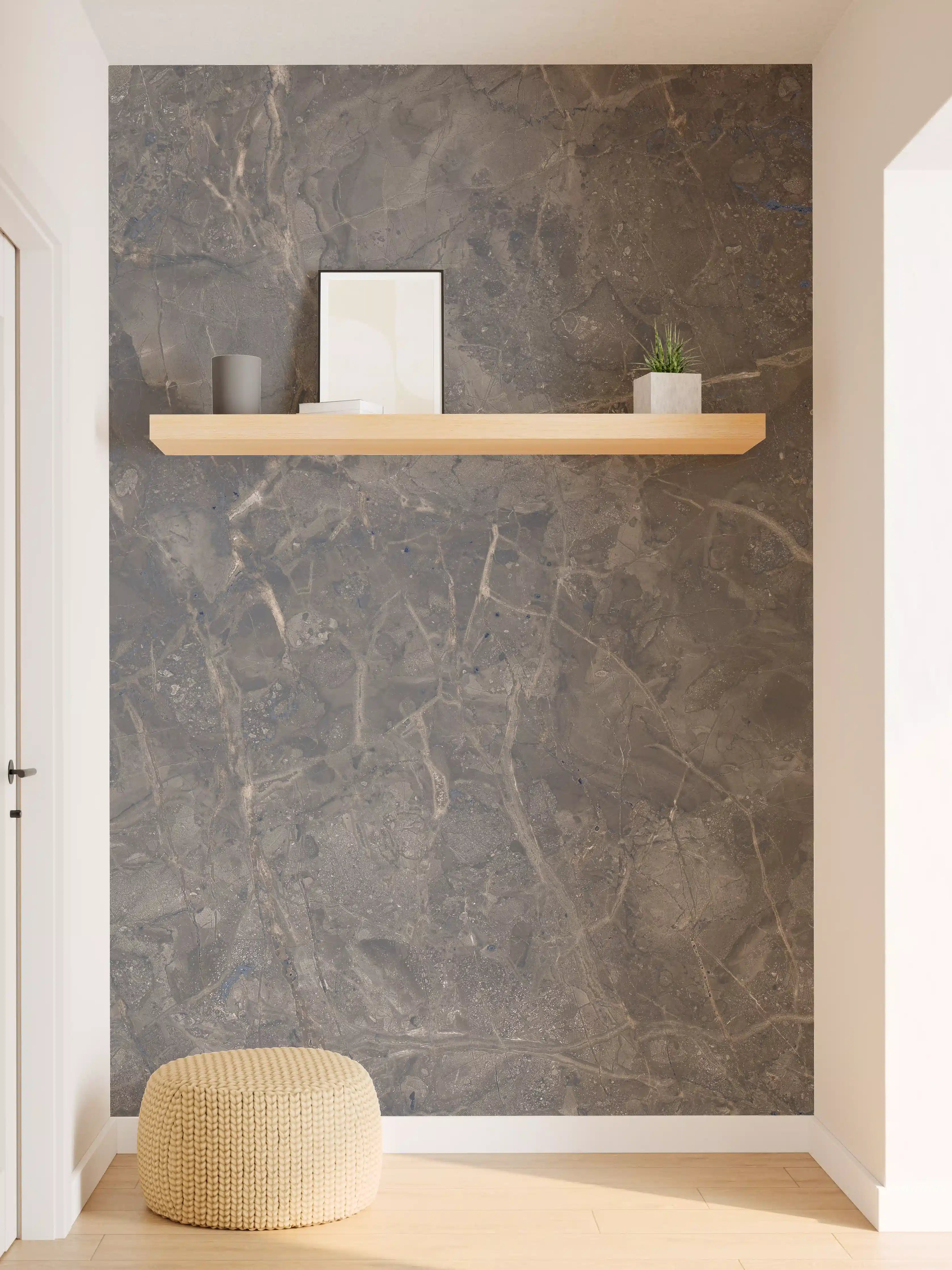 Wandverkleidung Flur - Elegant schwarzer Marmor