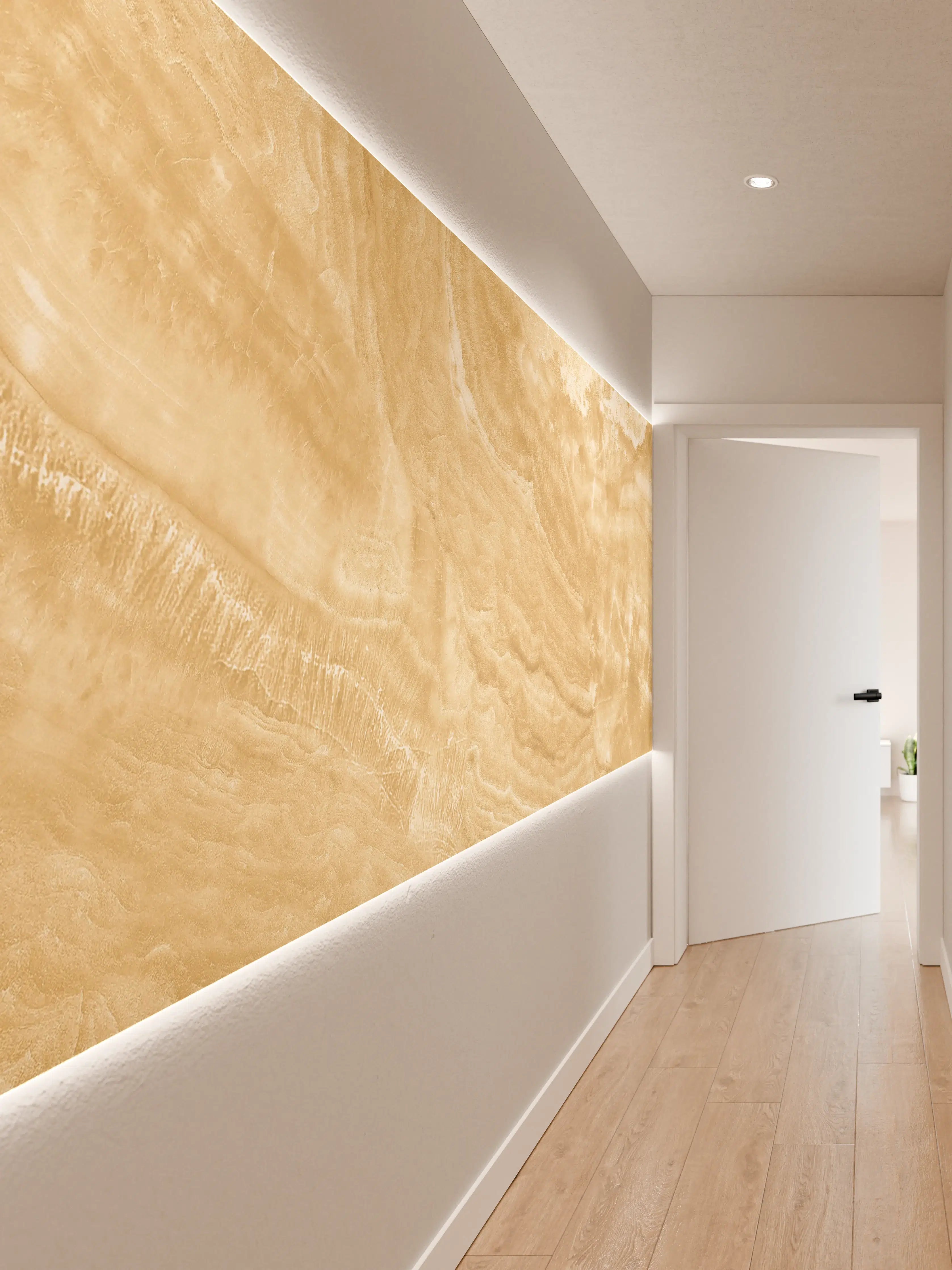 Wandverkleidung Flur - Elegante Beige-Marmorkachel