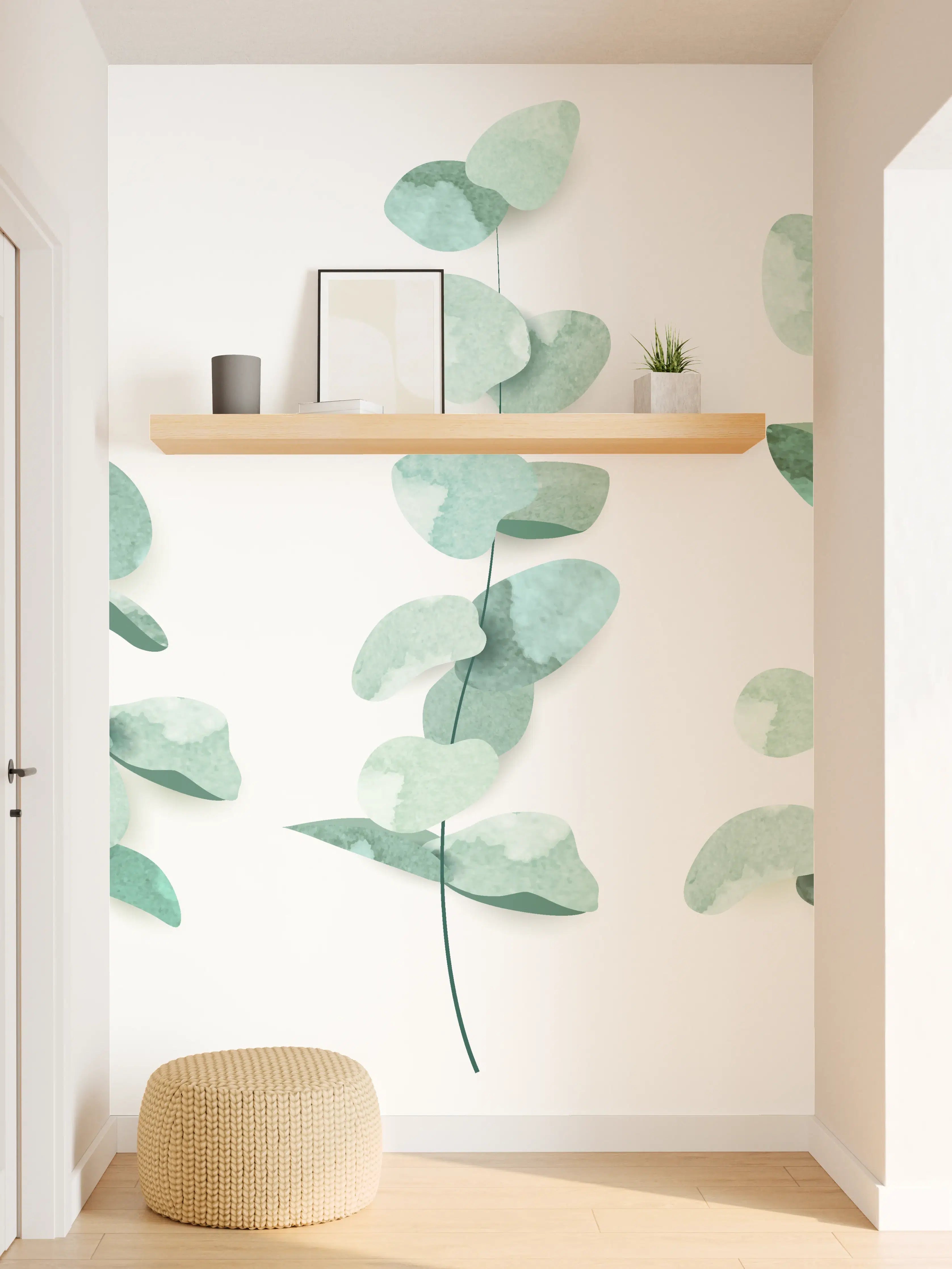 Wandverkleidung Flur - Elegante Eukalyptus-Deko