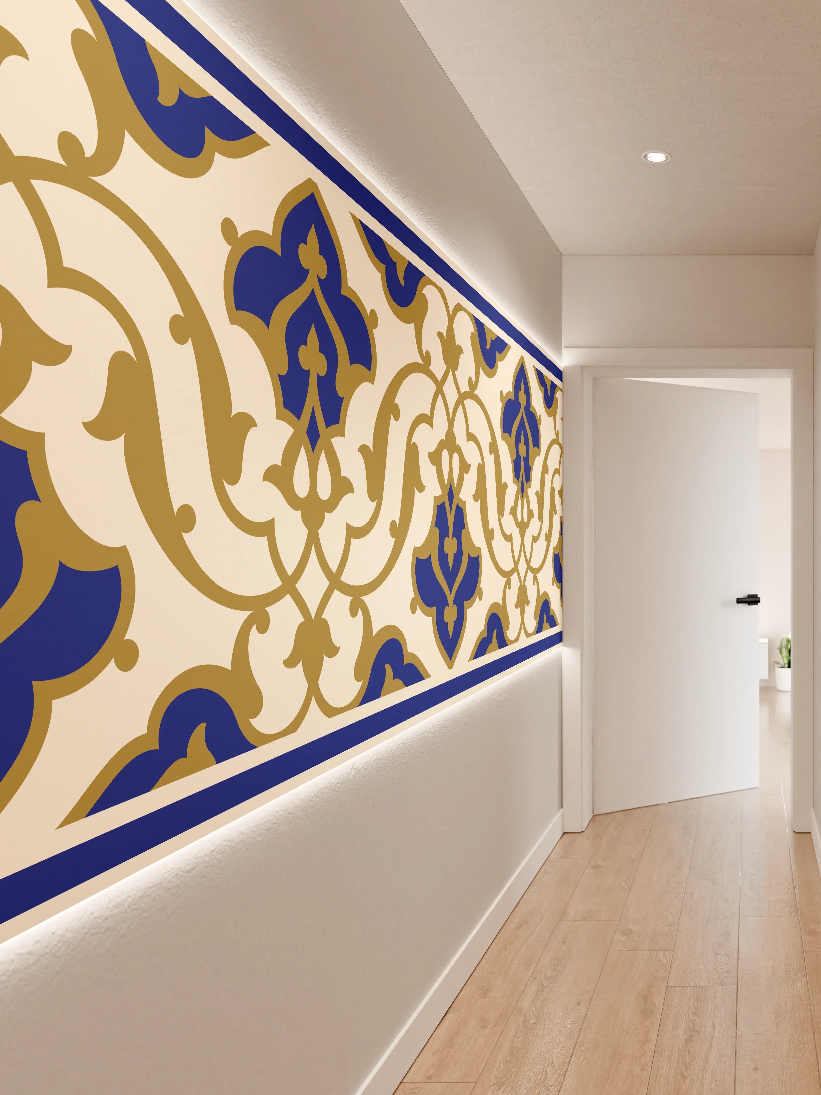 Wandverkleidung Flur - Elegante Fliesen im klassisch-maritimen Design