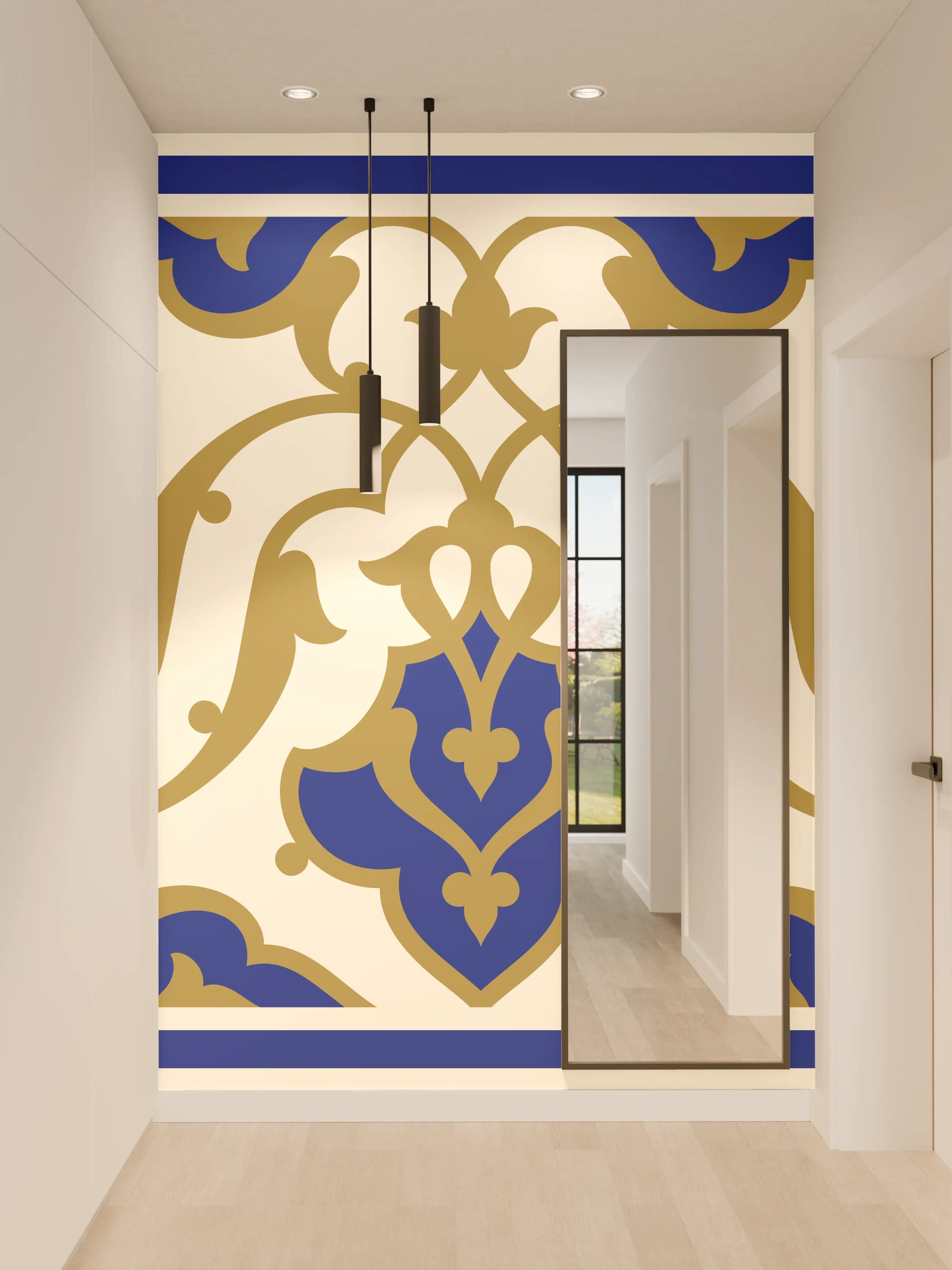 Wandverkleidung Flur - Elegante Fliesen im klassisch-maritimen Design