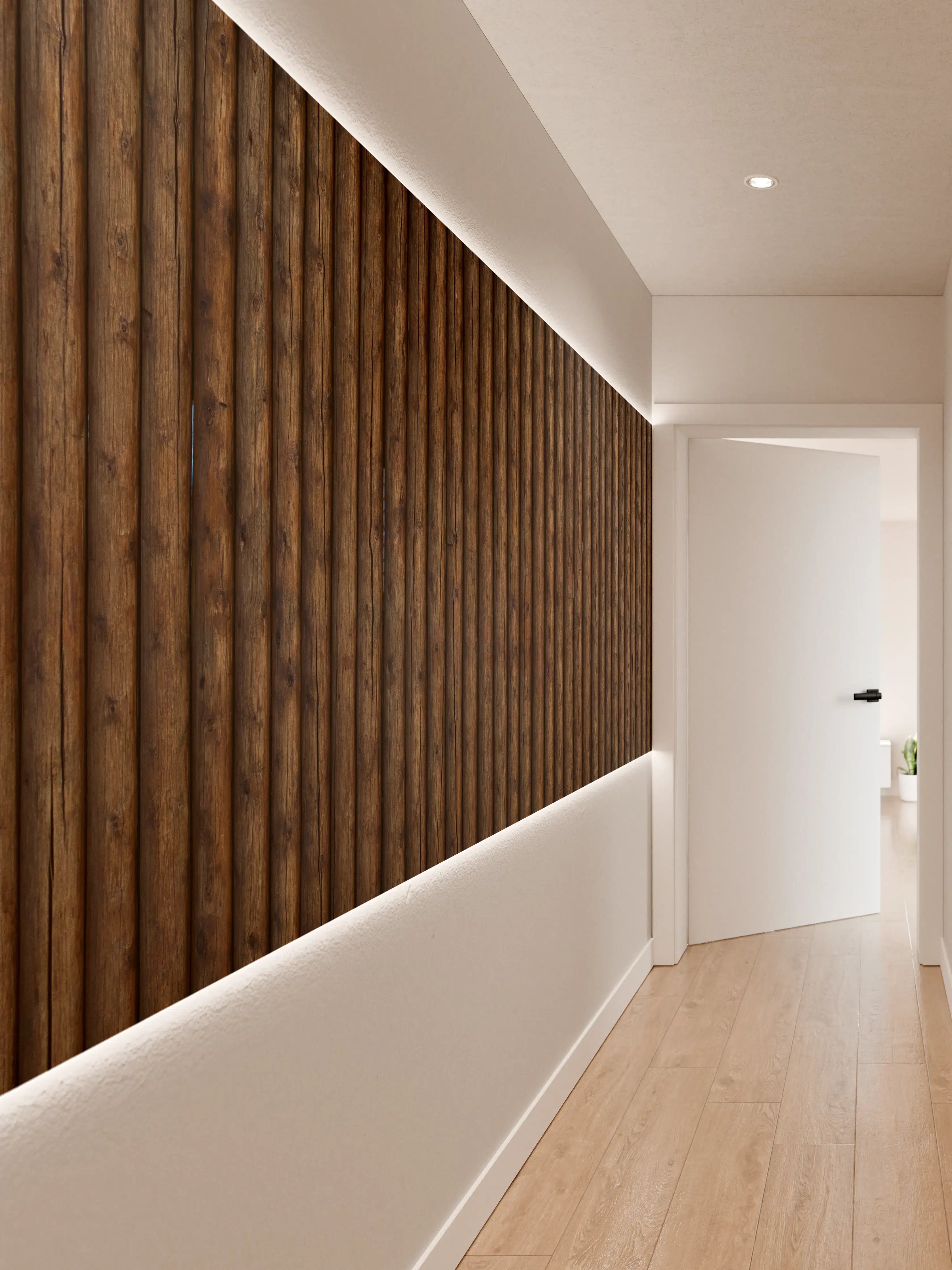 Wandverkleidung Flur - Elegante Grautöne in rustikaler Holzoptik