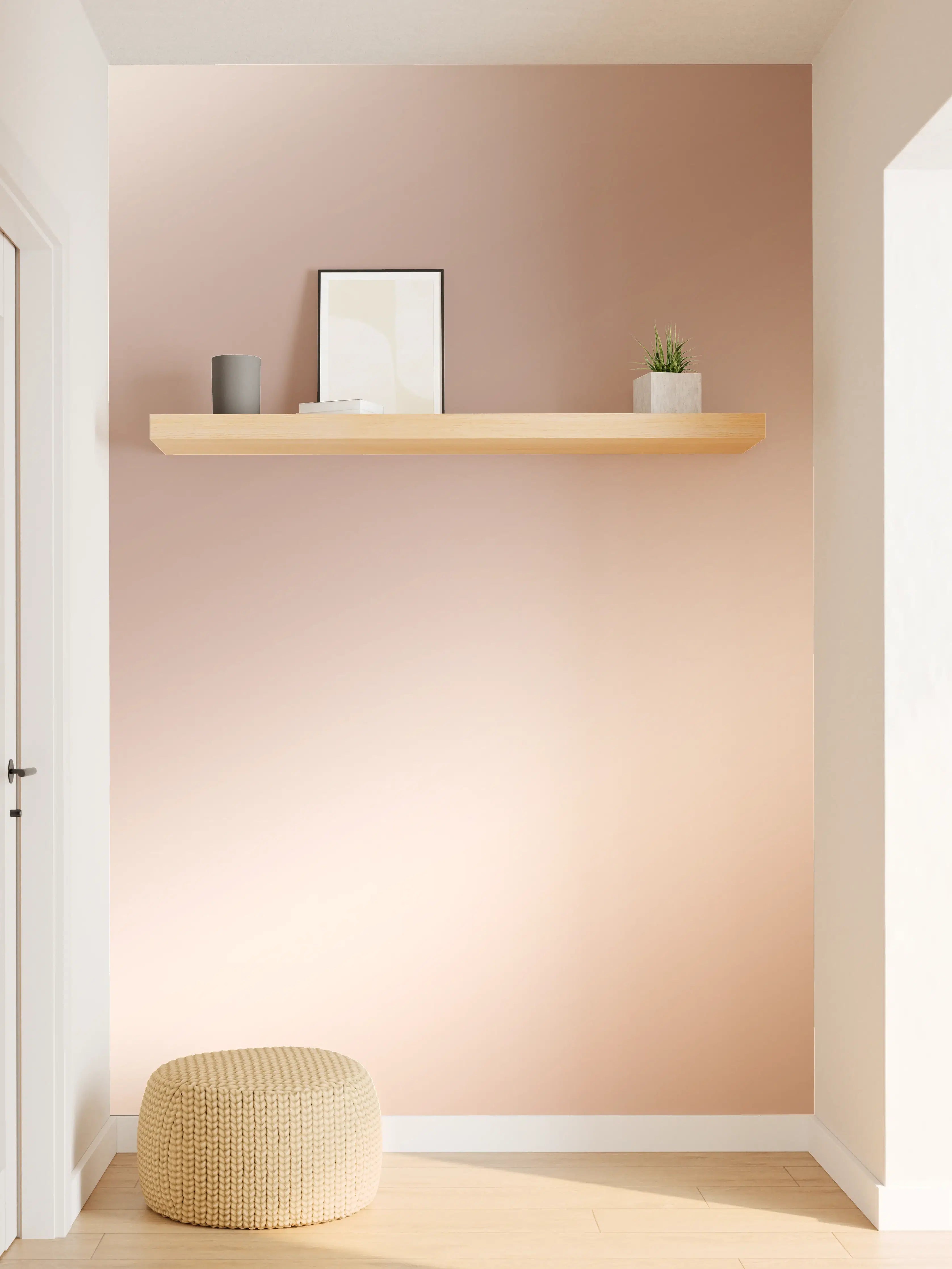 Wandverkleidung Flur - Elegante Metallic-Bronze Wand