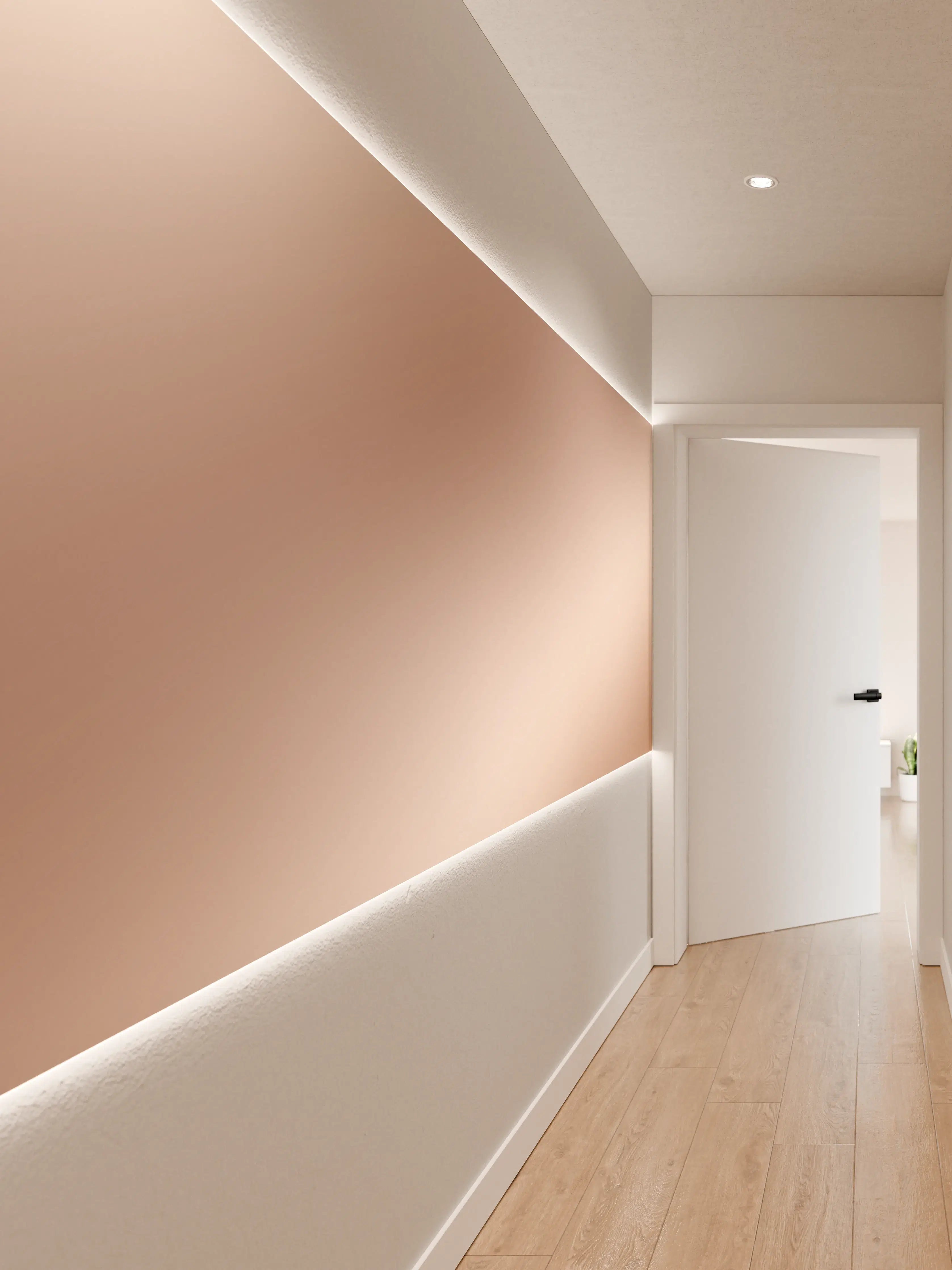 Wandverkleidung Flur - Elegante Metallic-Bronze Wand