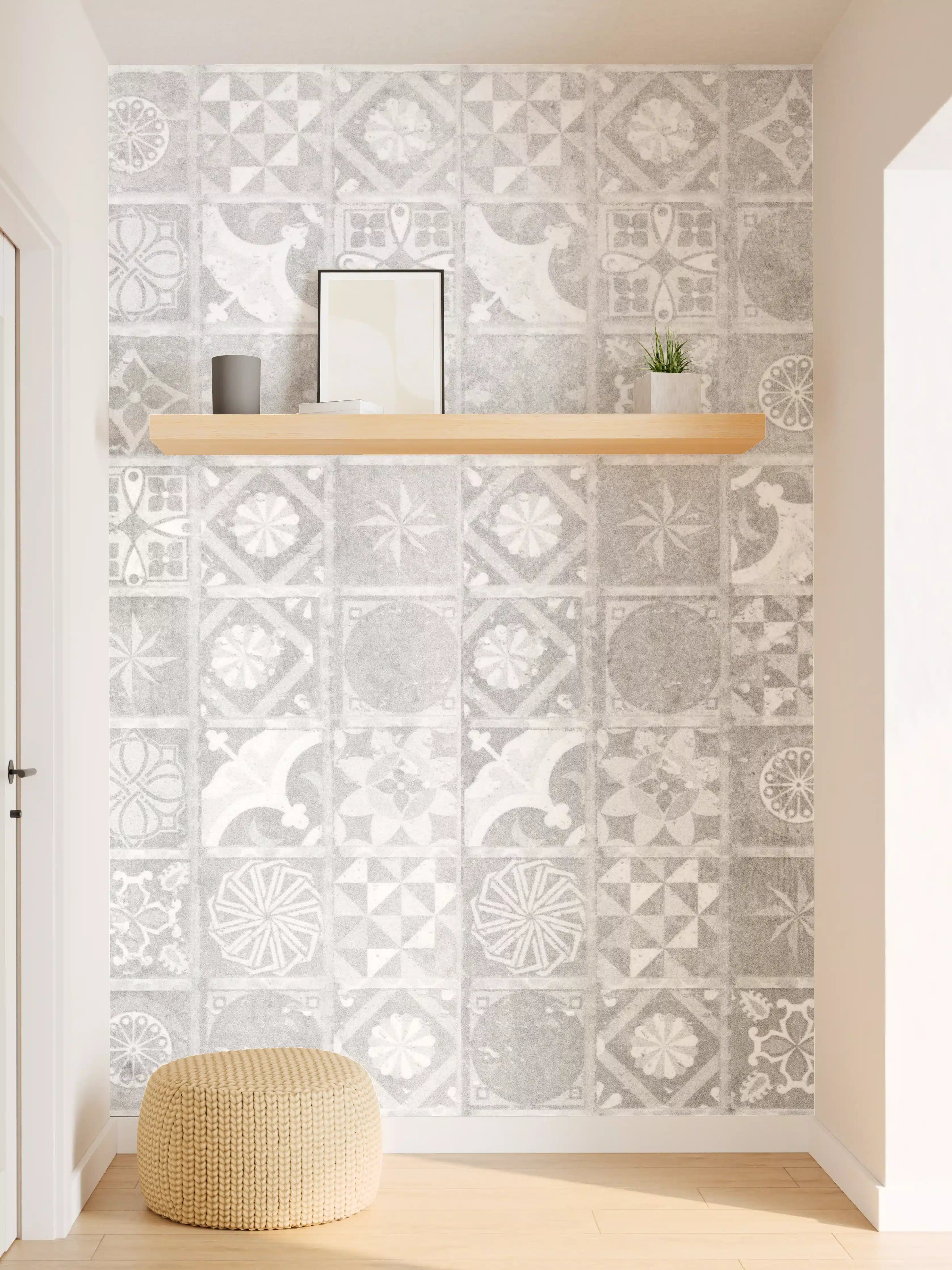 Wandverkleidung Flur - Elegante Mosaikfliesen in Grautönen