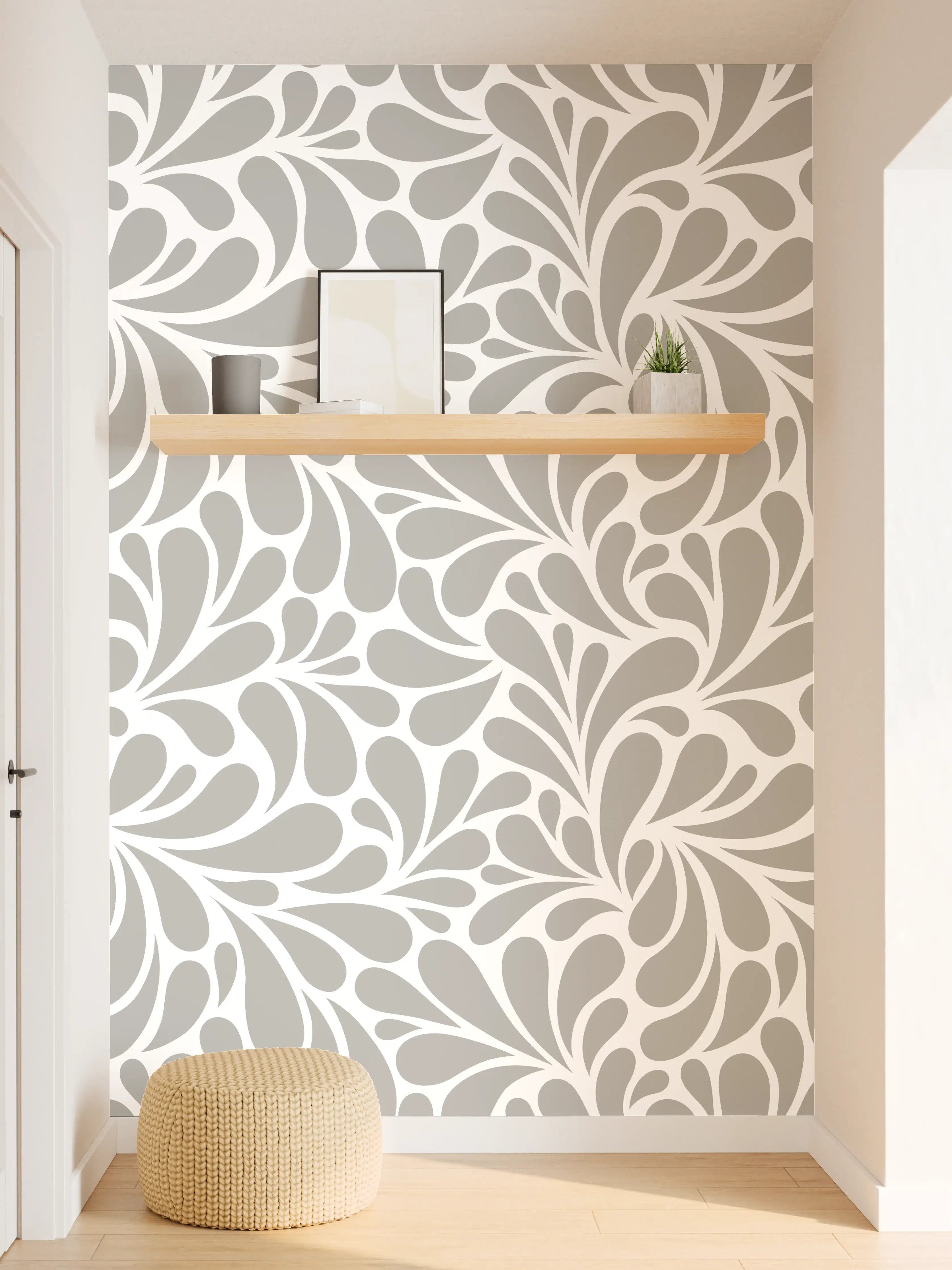 Wandverkleidung Flur - Elegantes Graufliesen-Muster für modernes Design