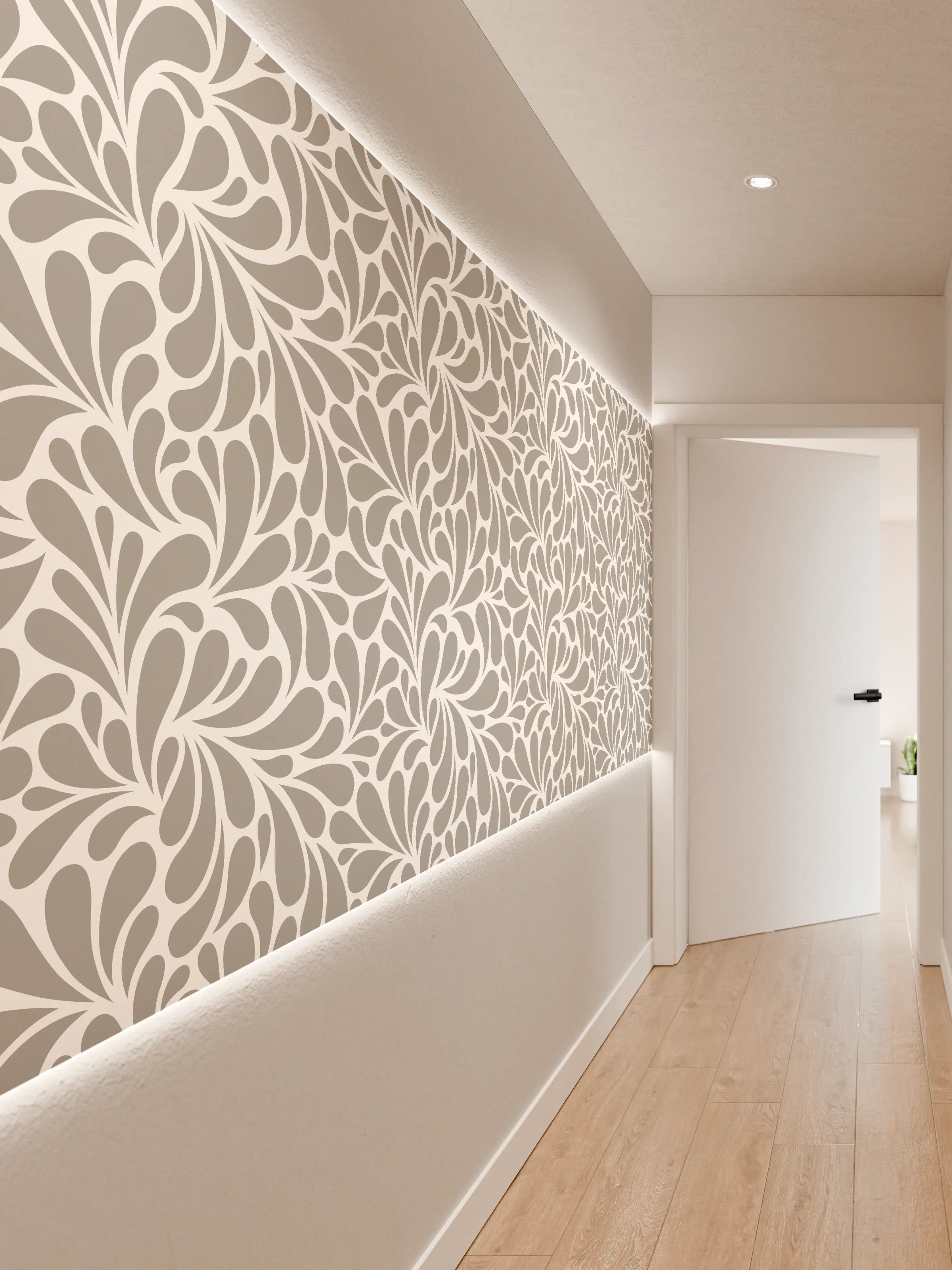 Wandverkleidung Flur - Elegantes Graufliesen-Muster für modernes Design