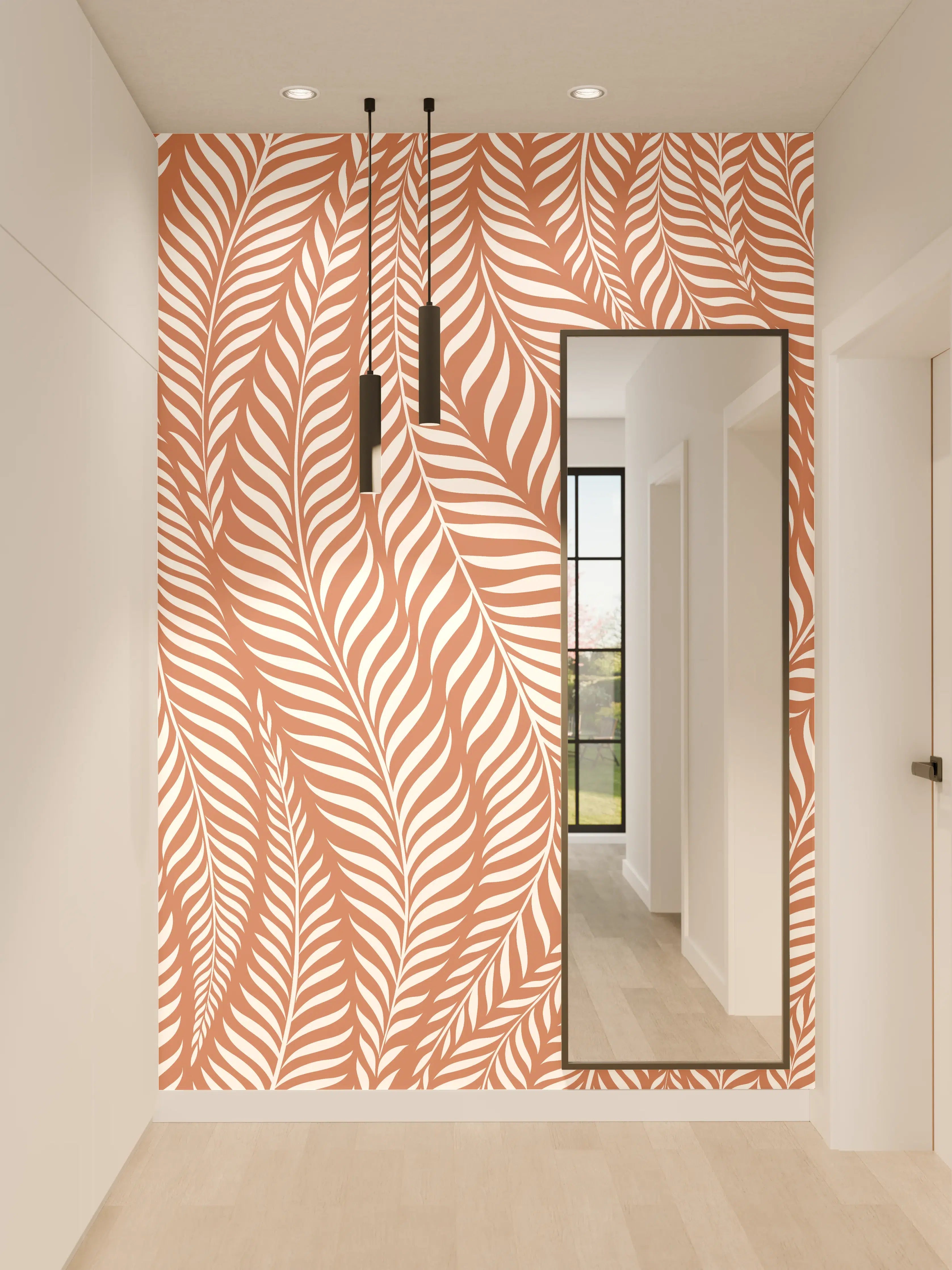 Wandverkleidung Flur - Elegantes feines Leinwandbild mit modernem Muster