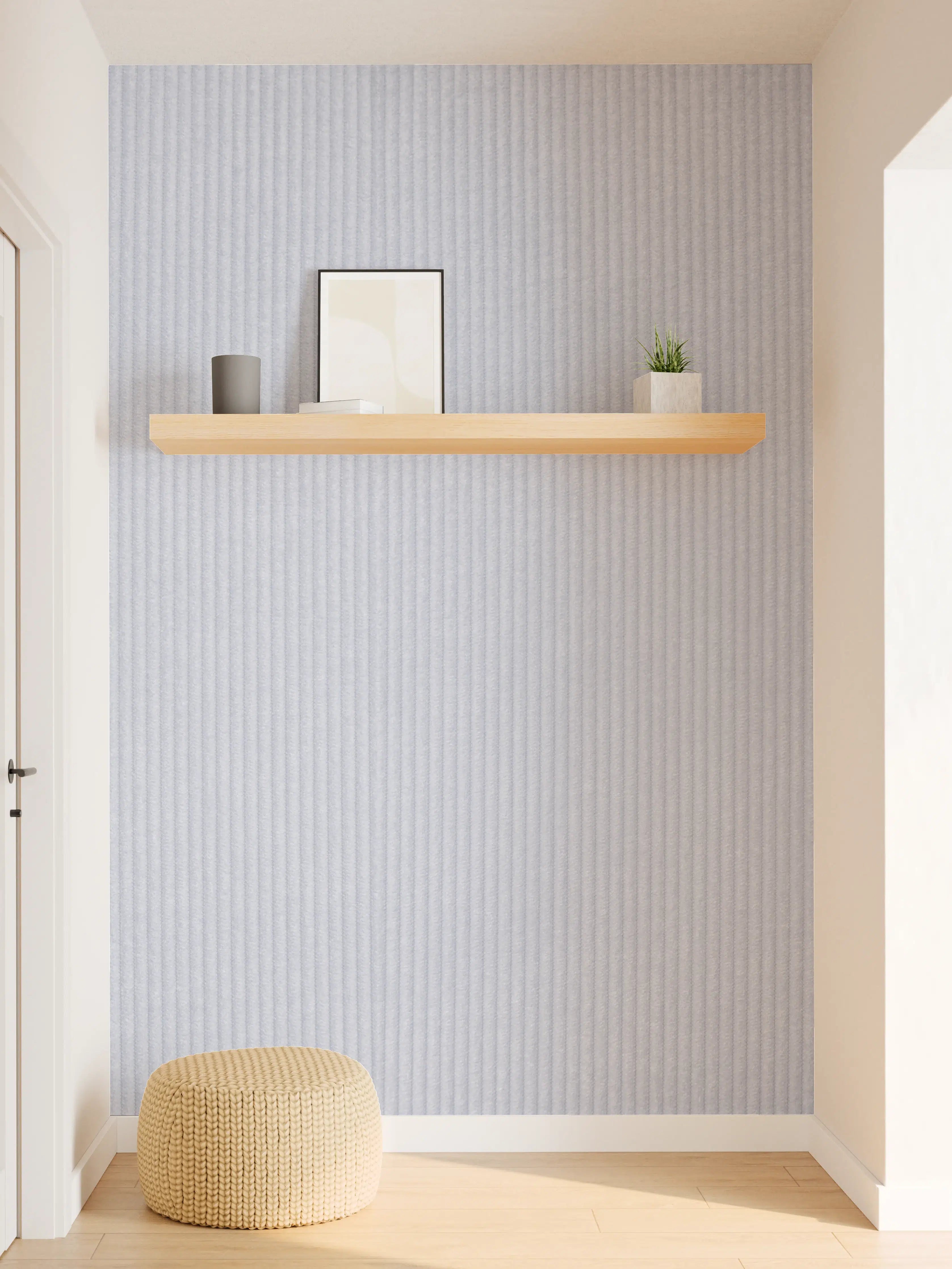 Wandverkleidung Flur - Elegantes grau gestreiftes Muster