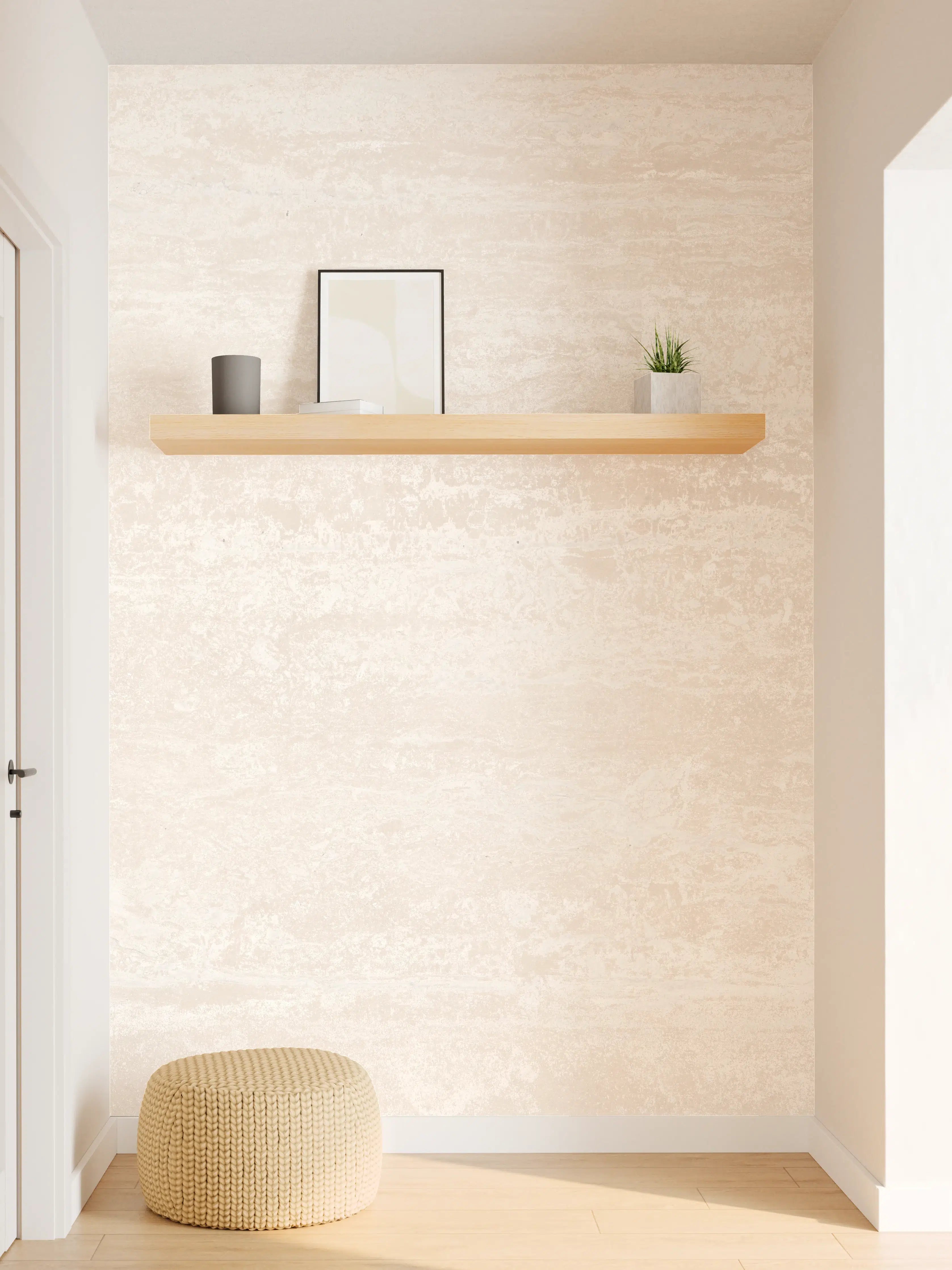 Wandverkleidung Flur - Elfenbein beige Marmor