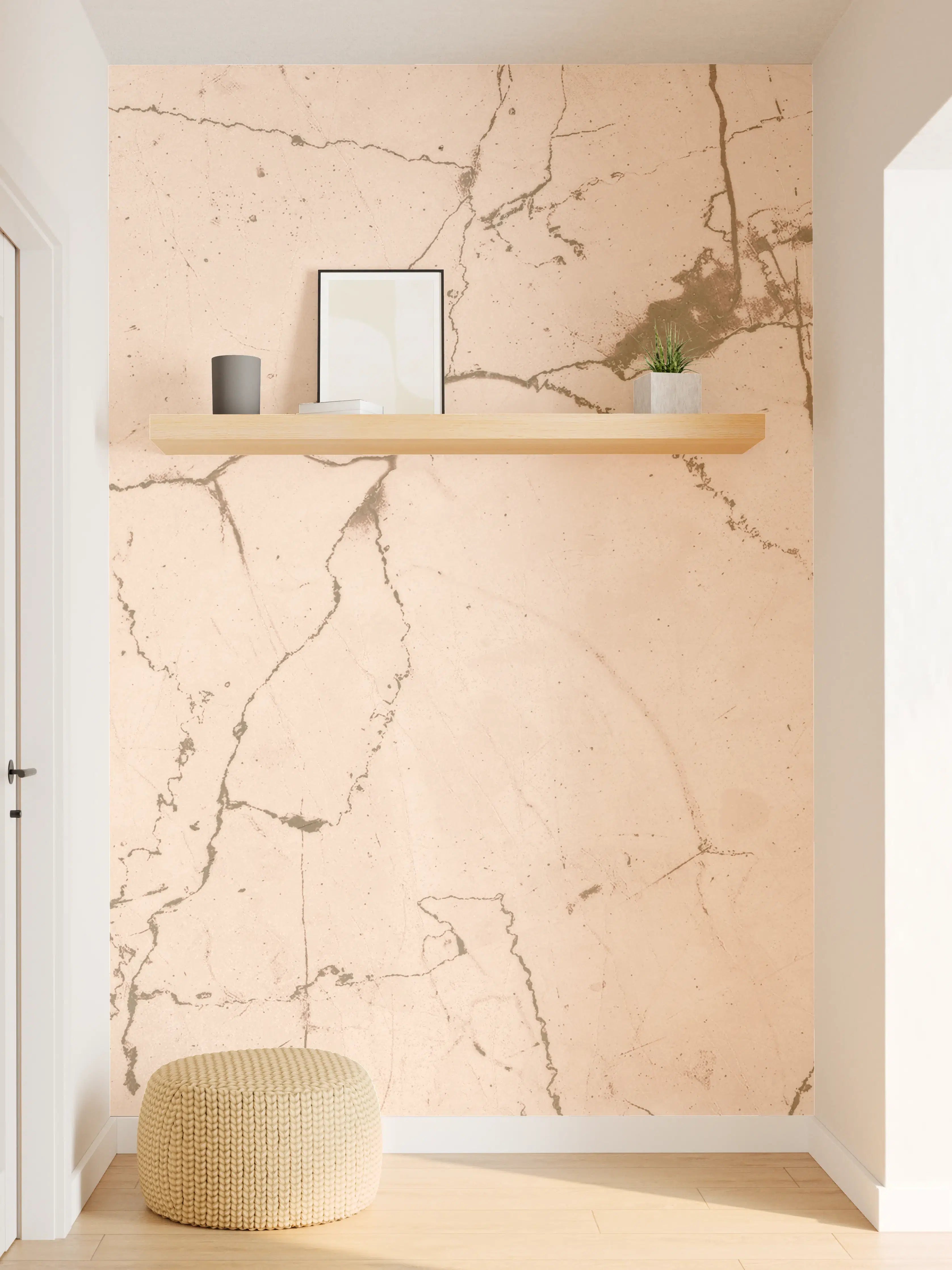 Wandverkleidung Flur - Elfenbeinfarbener OnyxmarmoR