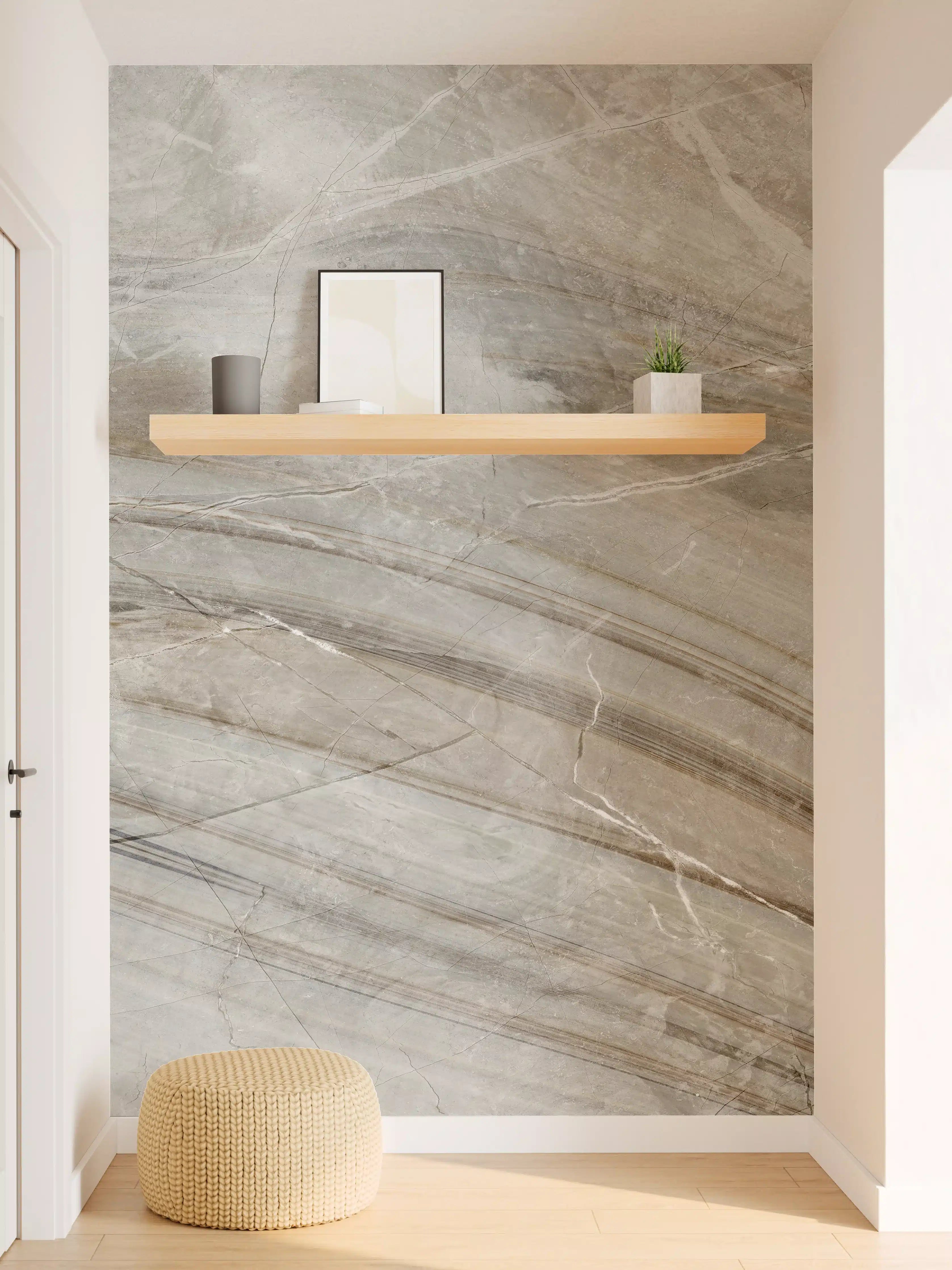Wandverkleidung Flur - Emperador-Marmor