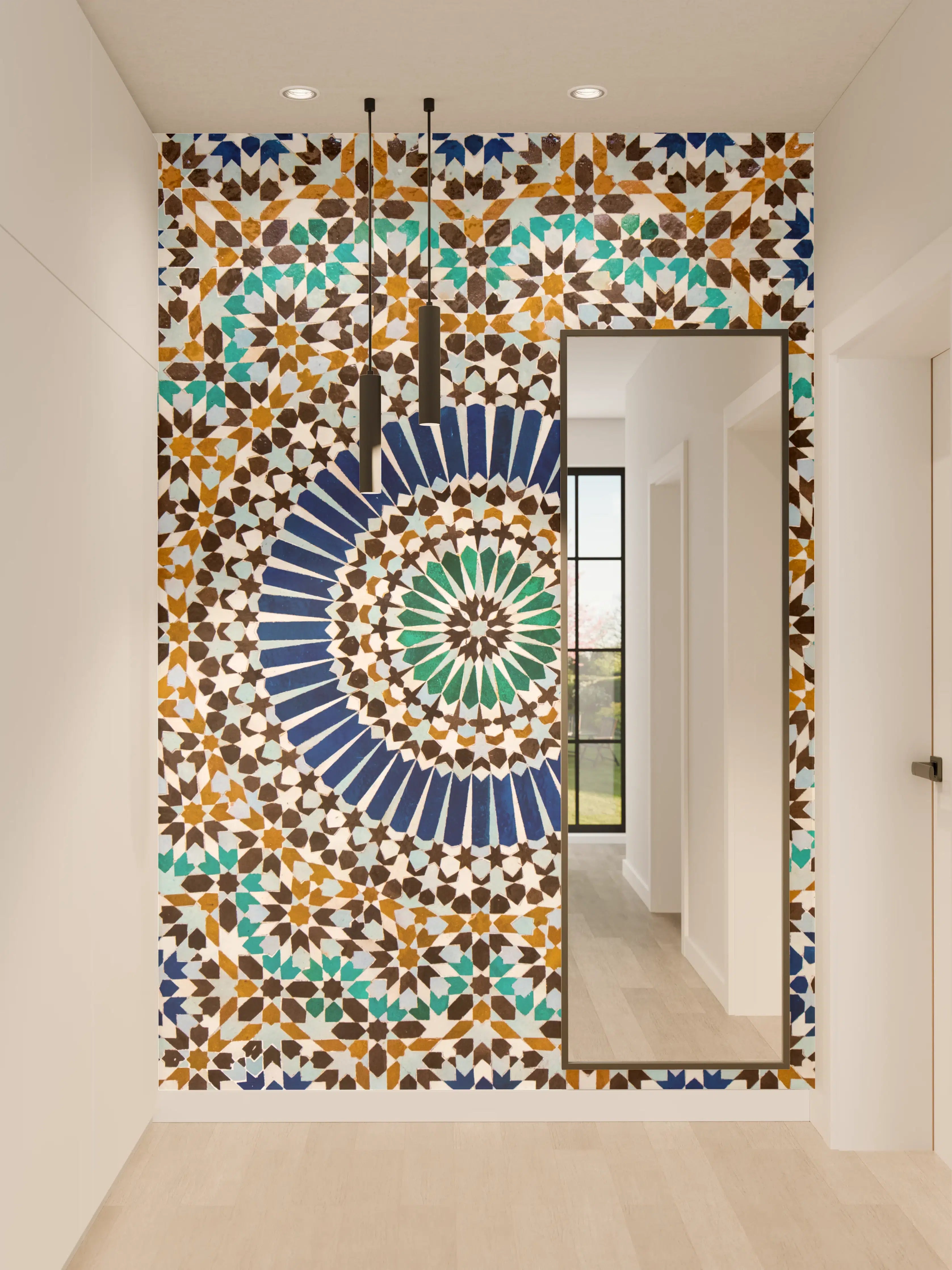 Wandverkleidung Flur - Entspannende und detailreiche Mosaik-Kunst