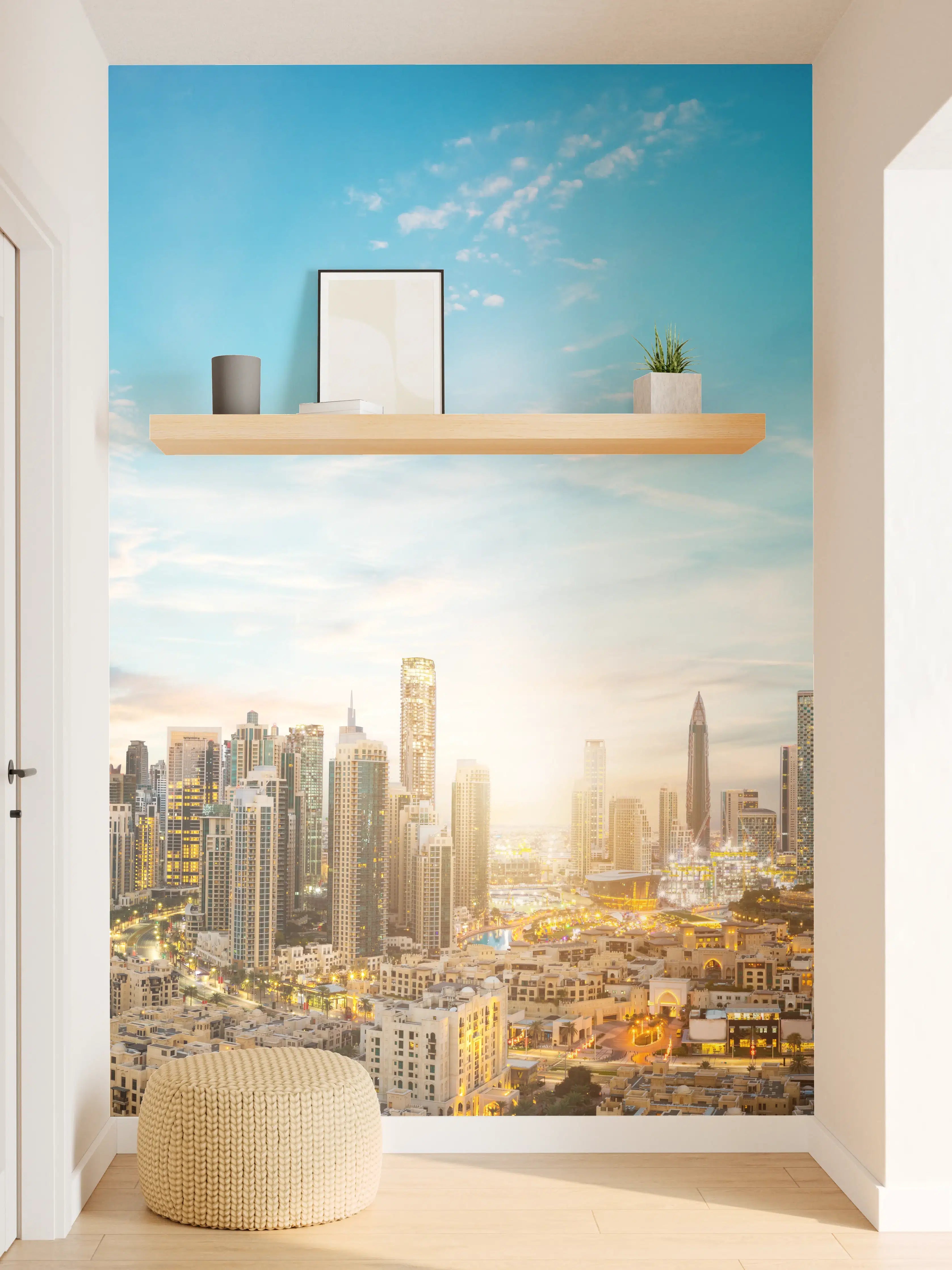 Wandverkleidung Flur - Erstaunlicher Panoramablick auf Dubai