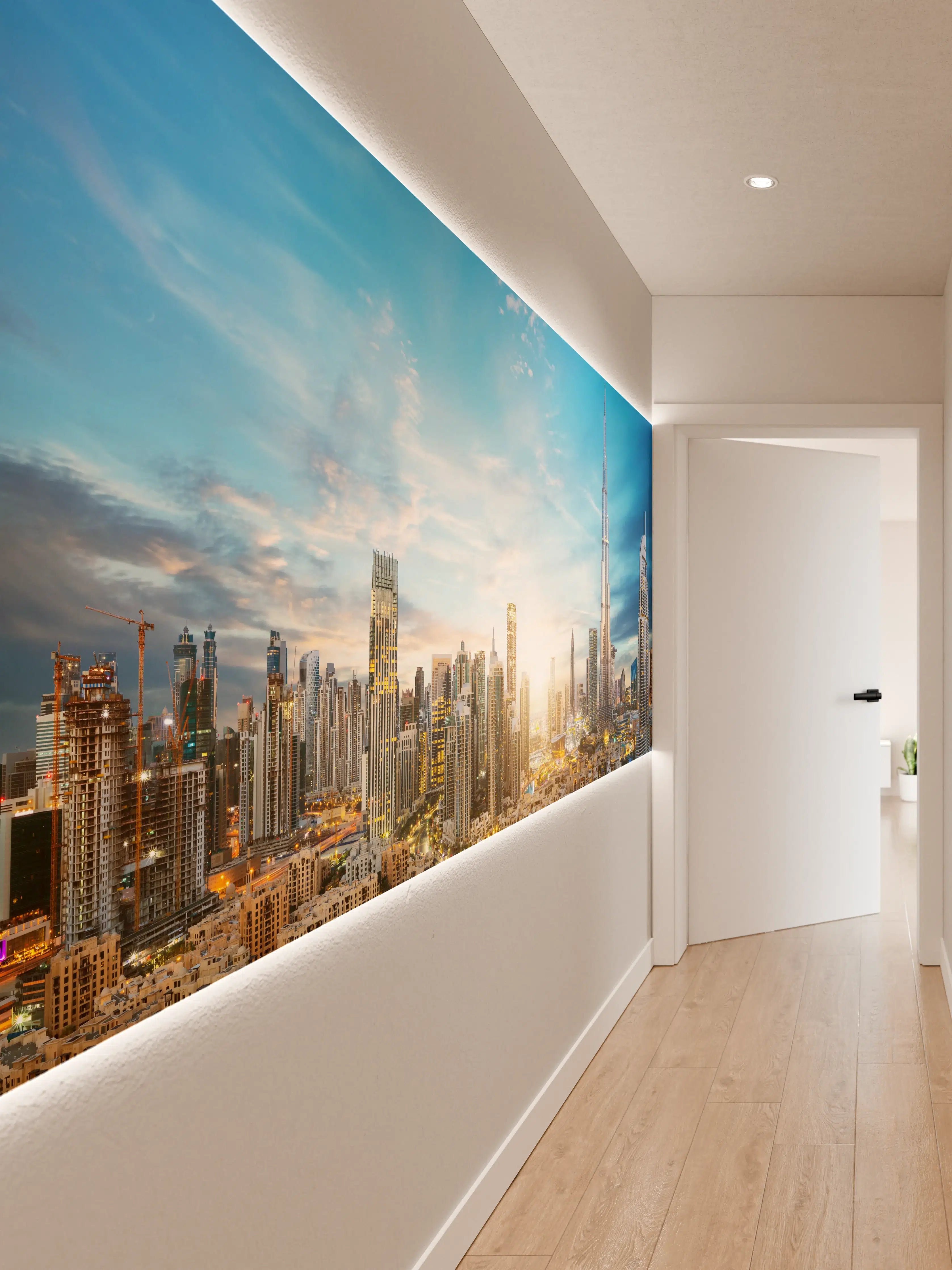 Wandverkleidung Flur - Erstaunlicher Panoramablick auf Dubai