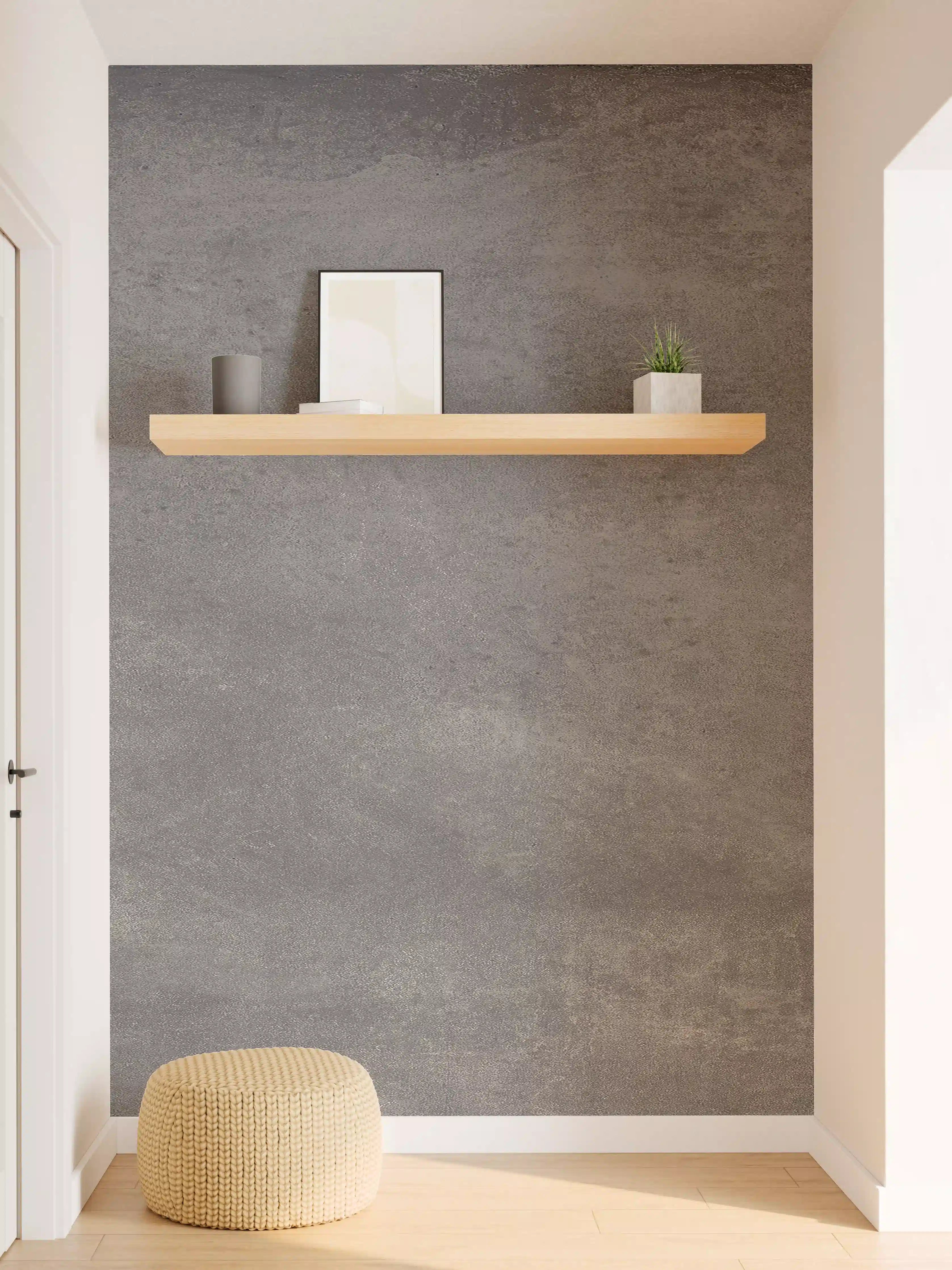 Wandverkleidung Flur - Feine dunkle Betonwand