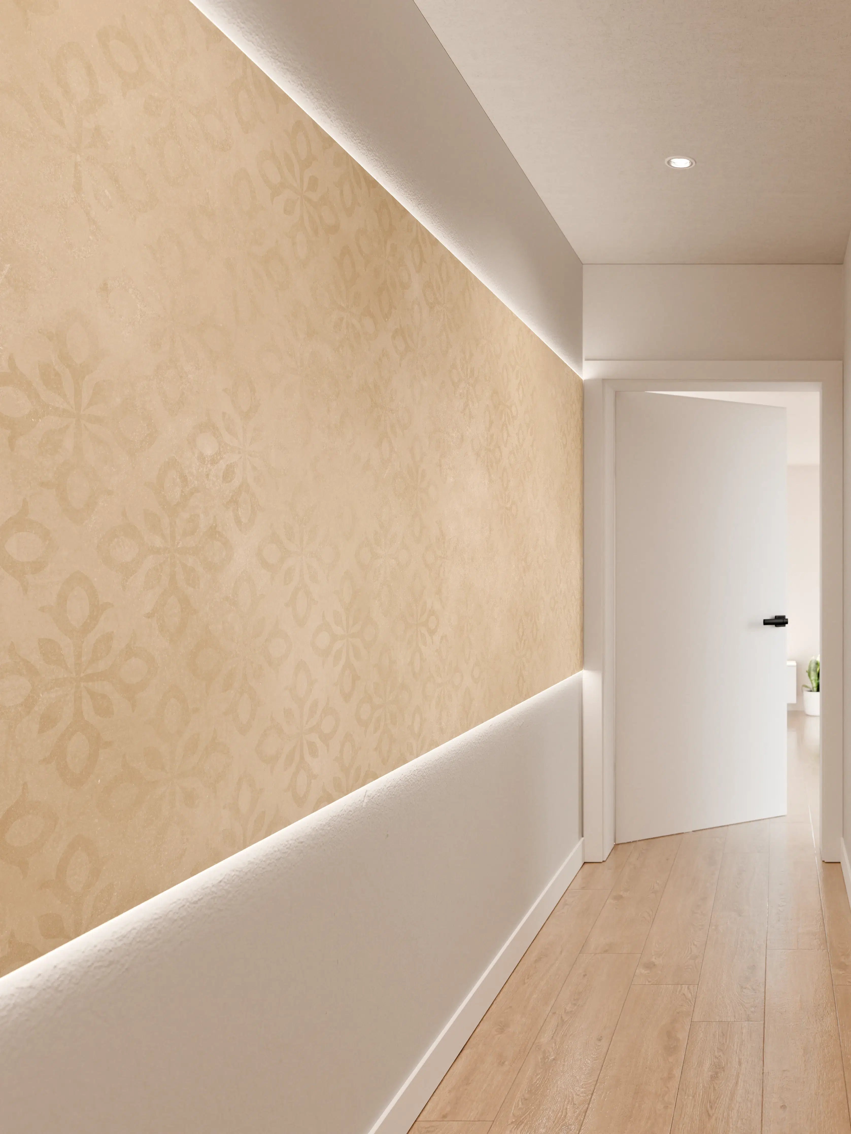 Wandverkleidung Flur - Feines Ornament Muster